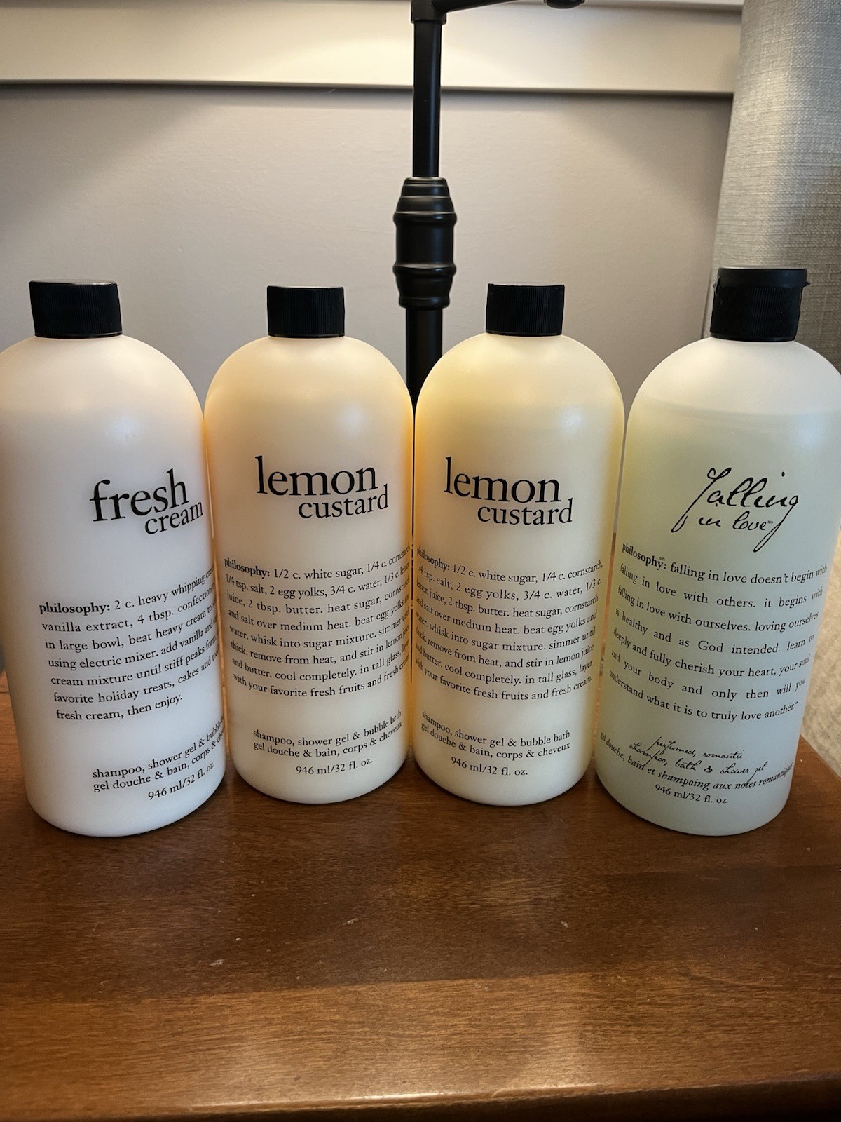 4 X Sealed Lot Philosophy Shampoo/gels -fresh Creme- Lemon Custard-Falling Love 4 X Sealed Lot Philosophy Shampoo/gels -fresh Creme- Lemon Custard-Falling Love