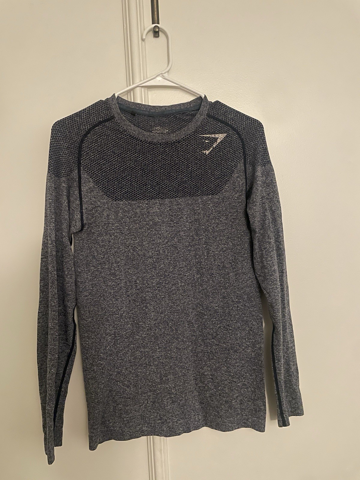 Gymshark OG Phantom Seamless Long Sleeve Shirt Navy Worn By David Laid MEDIUM