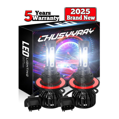 2X H13 9008 Super Bright LED Headlight Bulbs Kit 660000LM 6000K White Hi-Lo Beam