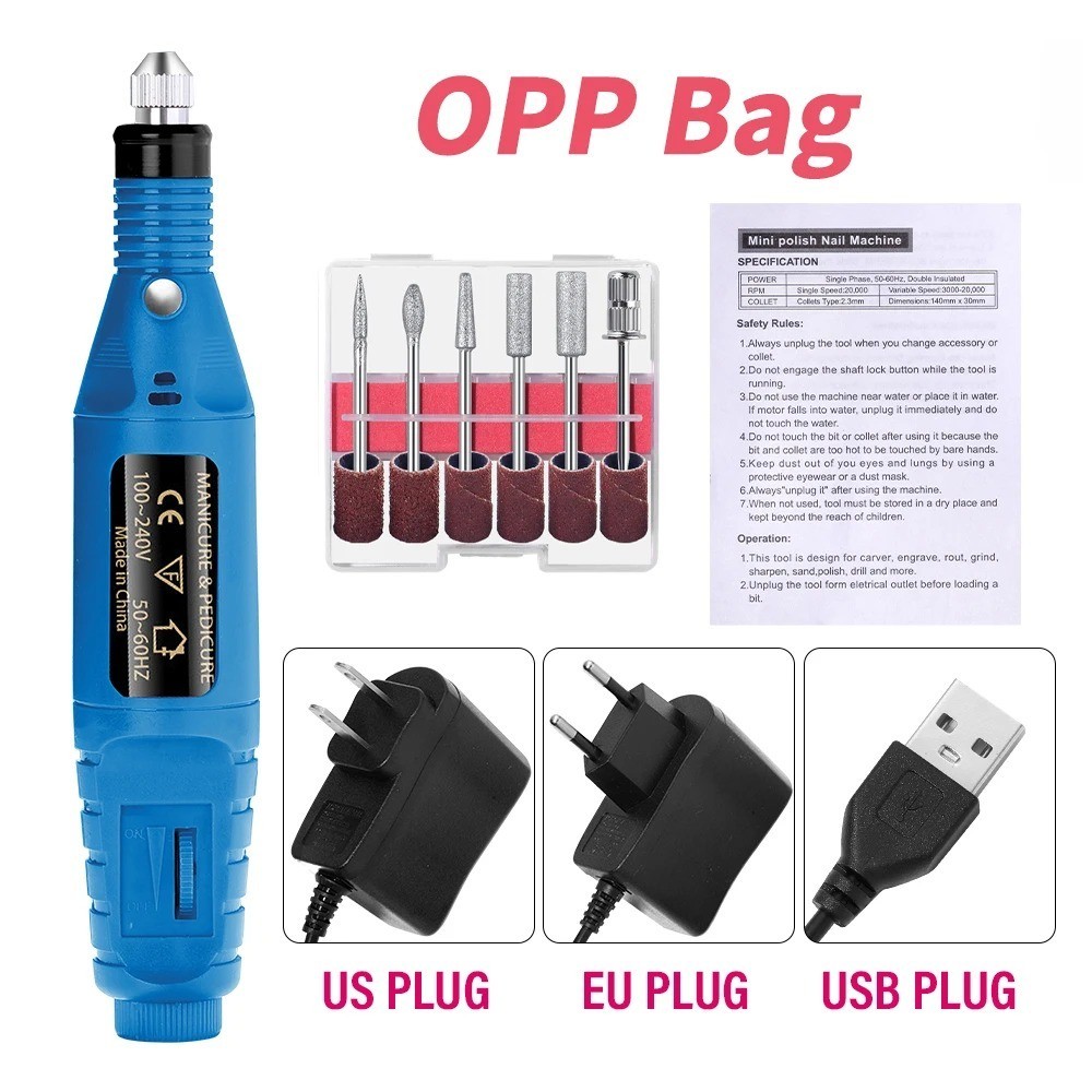 Professional Electric Nail File Drill Manicure Tool Pedicure Machine Set kit