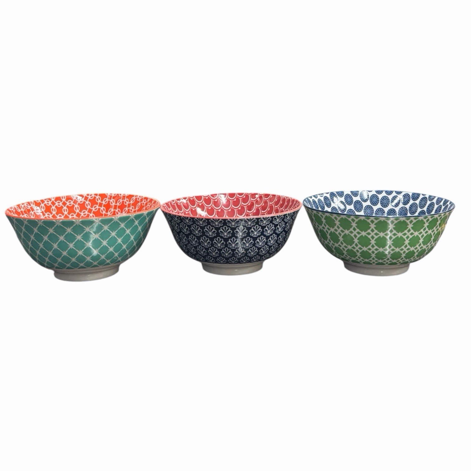 Certified International Porcelain Bowls Set of 3 Patterned 6in Made in China Certified International Porcelain Bowls Set of 3 Patterned 6in Made in China