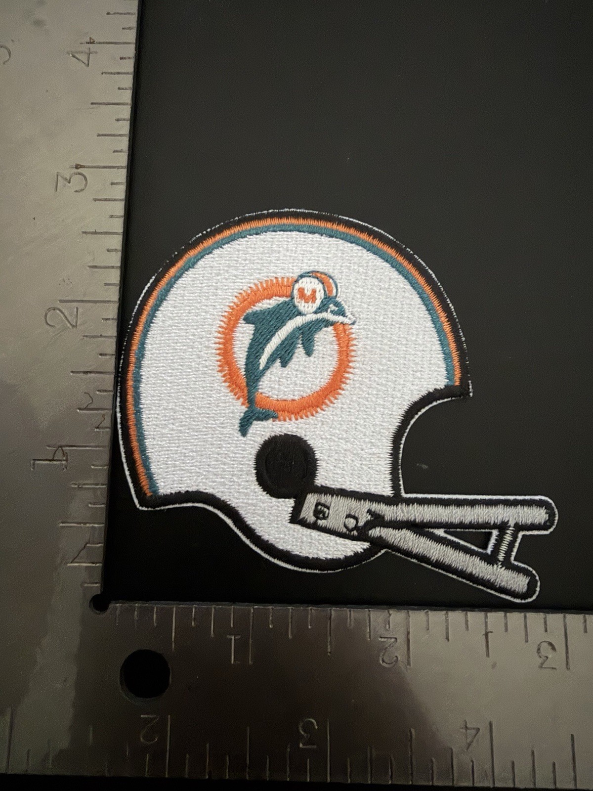 1966 AFL RETRO CLASSIC THROWBACK MIAMI DOLPHINS HELMET LOGO PATCH NEW-OLD STOCK