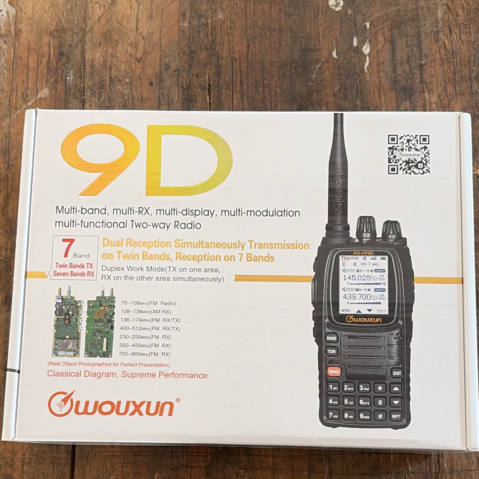 WOUXUN KG-UV9D Multi-Band FM Two-Way Radio Dual Reception White