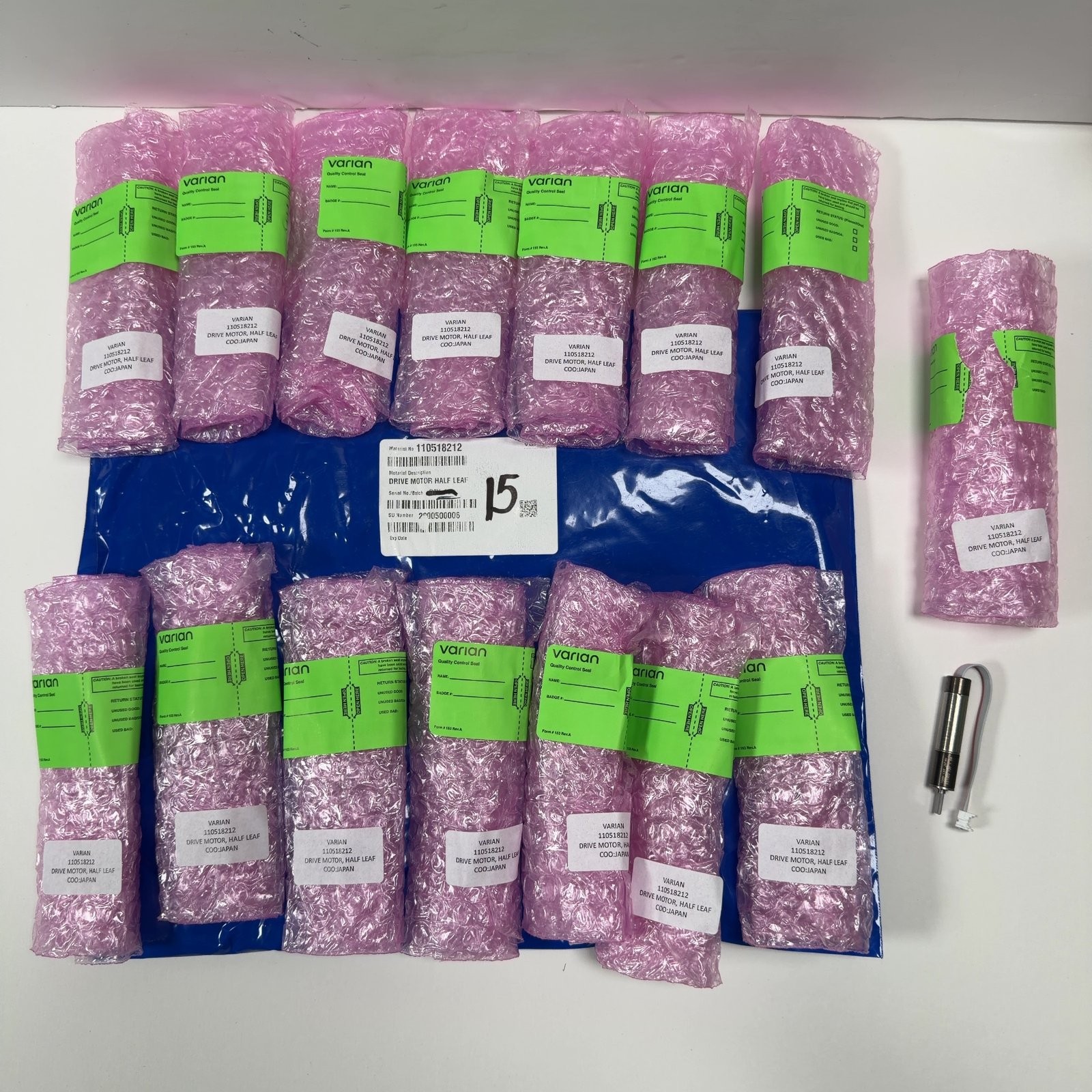 Quantity of One (1) Varian 110518212 Drive Motor Half Leaf MLC LINAC Sealed Quantity of One (1) Varian 110518212 Drive Motor Half Leaf MLC LINAC Sealed