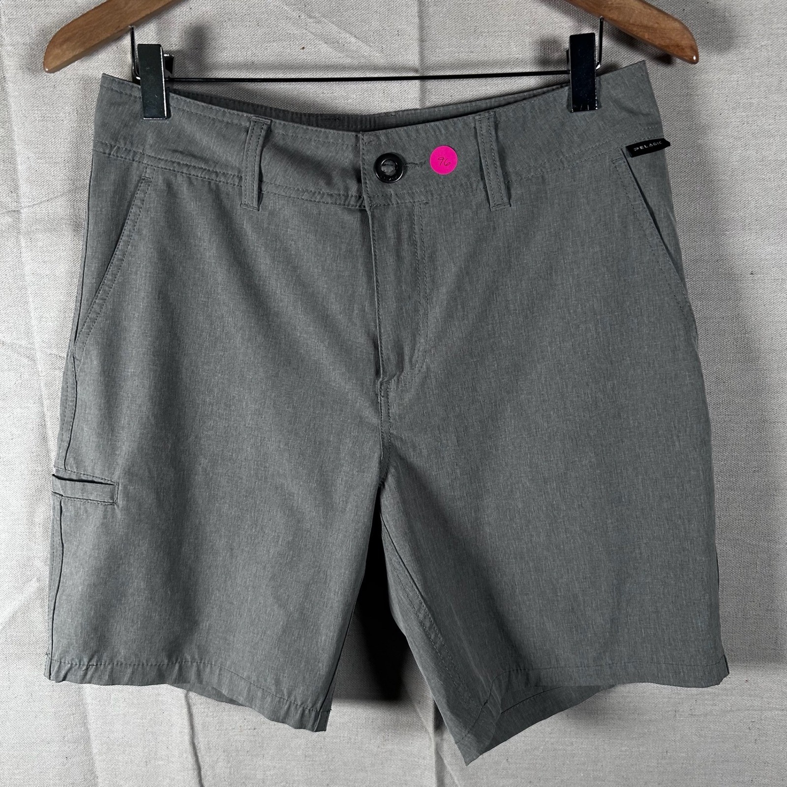 Pelagic High Performance Fishing Shorts Mens 30 Gray Hybrid Board Shorts 109605