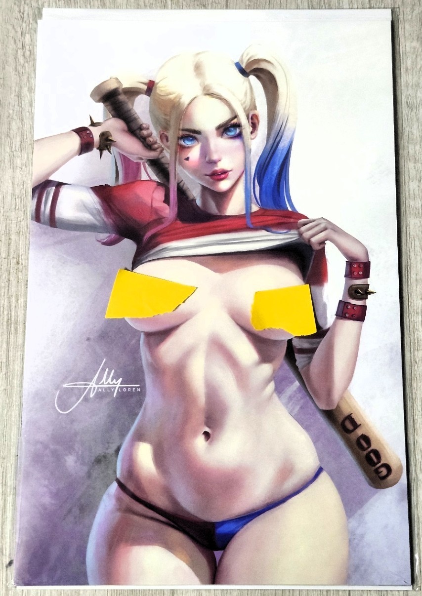 Cool Comics Pin Up Queens #1 Harley Quinn Topless - LTD 100 Cool Comics Pin Up Queens #1 Harley Quinn Topless - LTD 100