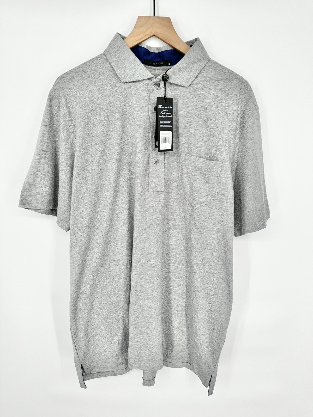 NEW Greyson Men’s Spirit Polo Shirt Heather Gray Size XL
