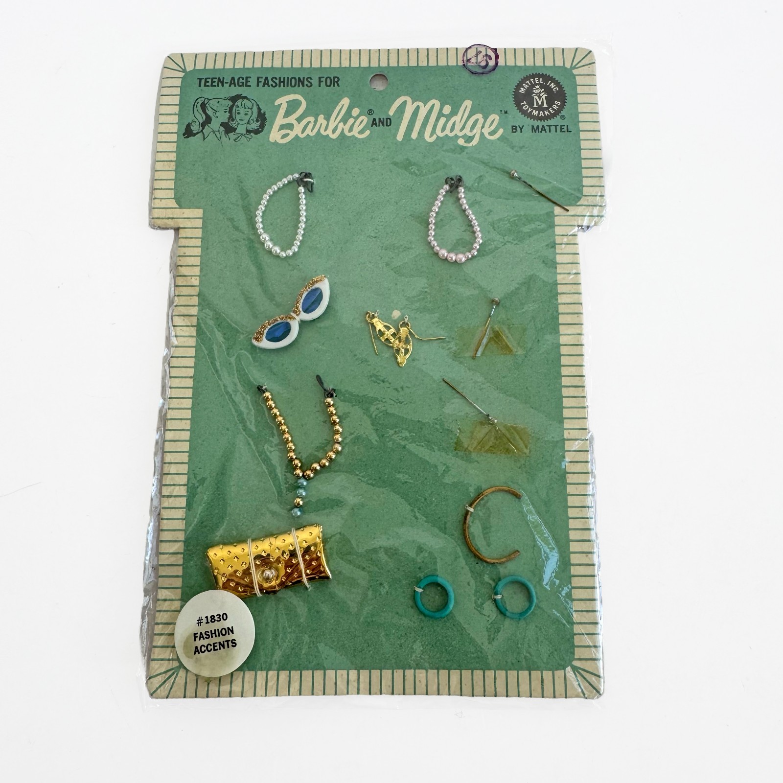 Barbie Midge Fashion Accents #1830 1963 Mattel Carded Vintage