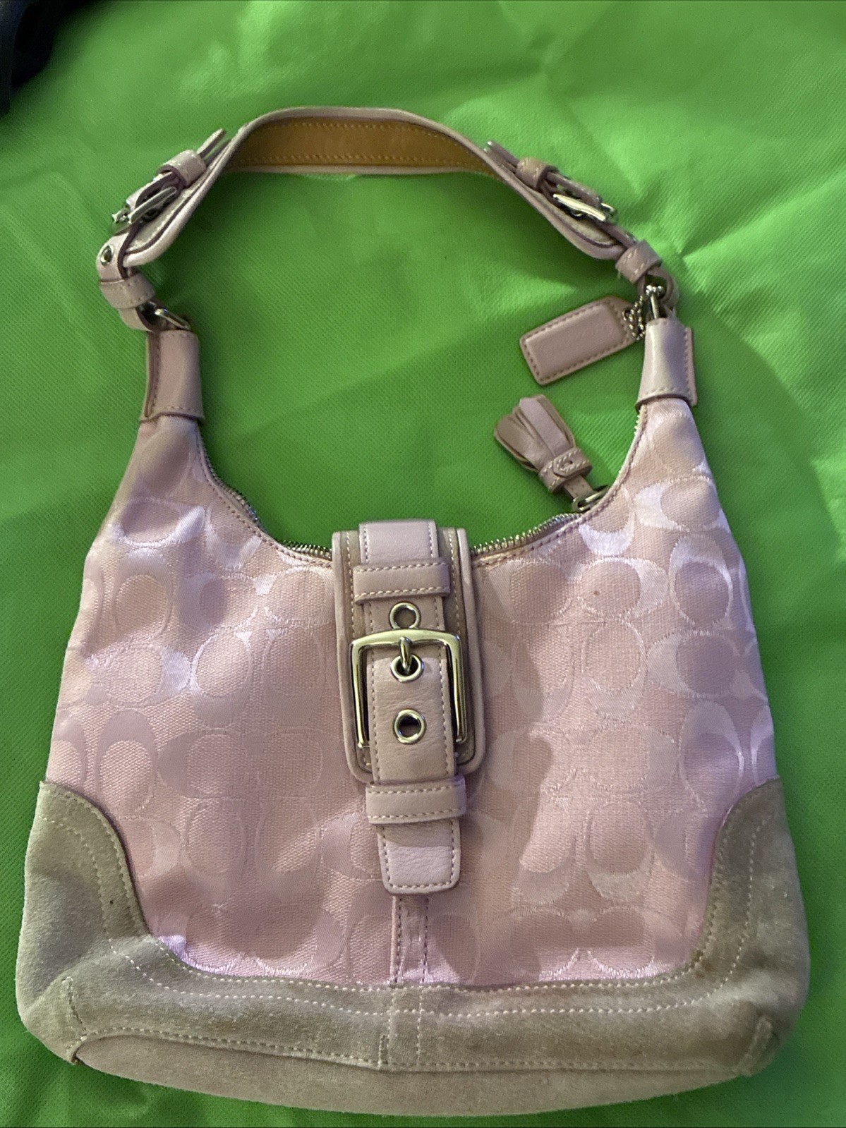 Vintage Coach soho pink leather bag hand bag