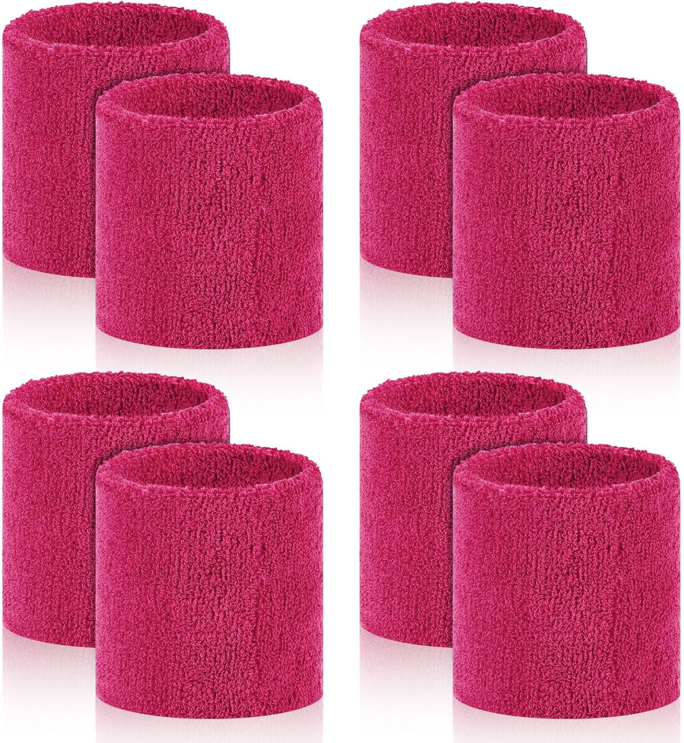 8 Pcs Sports Wrist Sweat Bands for Men & Women， Absorbent Wrist Sweatbands Tenni