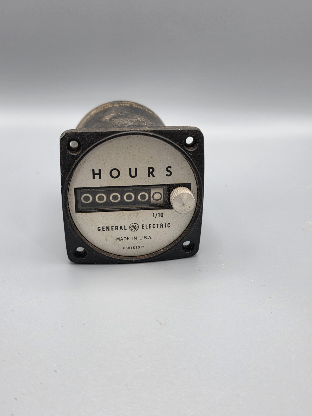Vintage General Electric GE Hour Meter 50-235062AAA1 120V 60Hz 1/10 USA