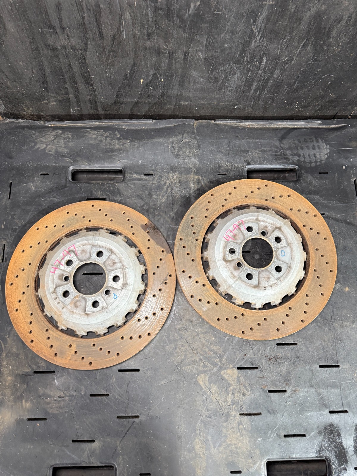 14-19 BMW X5M X6M F85 F86 Rear Rotor Brake Disks Ventilated SET 385x24