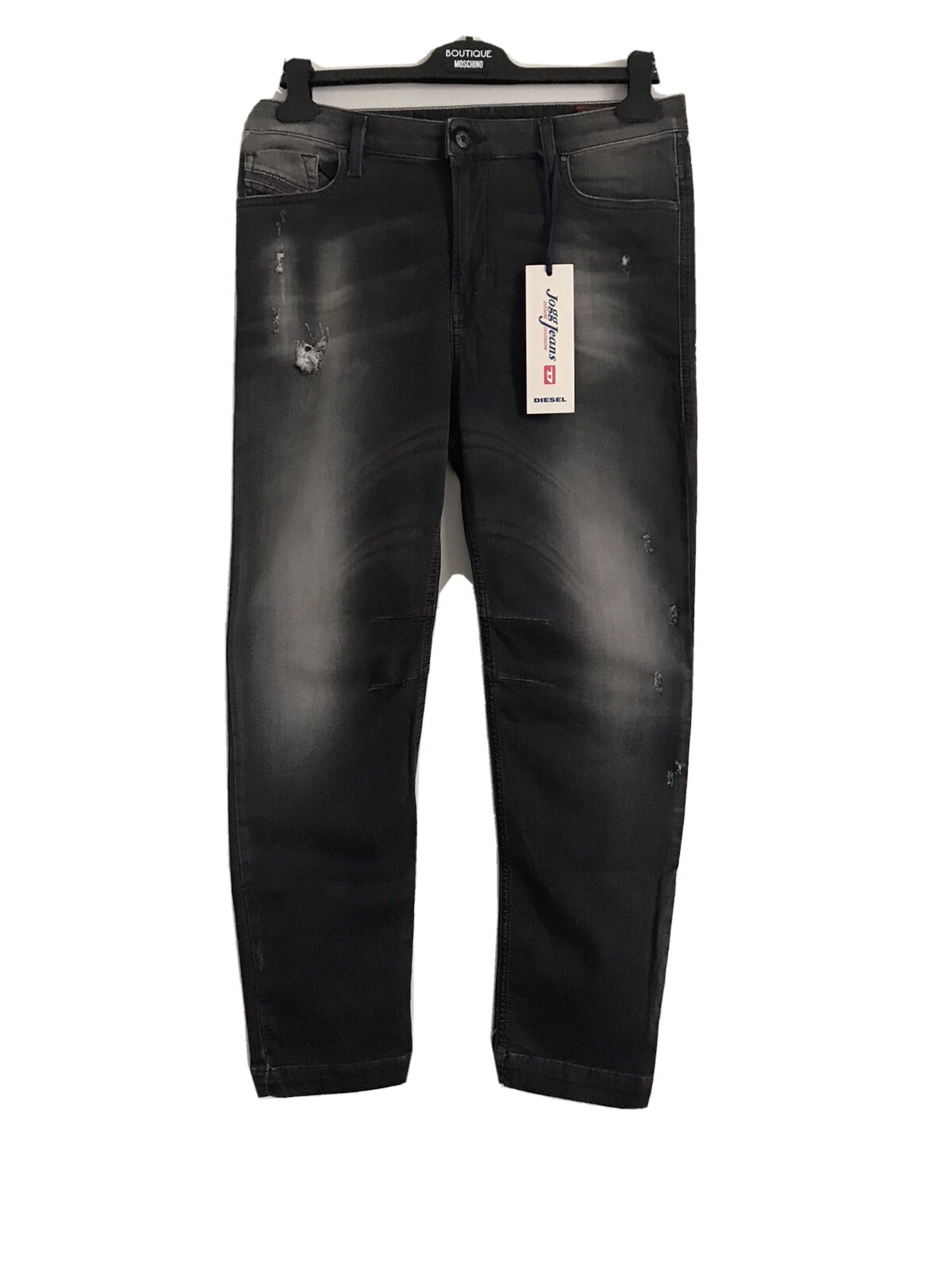 NWT $278 DIESEL EAZEE NE DENIM BLACK SWEAT STRETCH  SOFT PANTS JEANS SZ 29