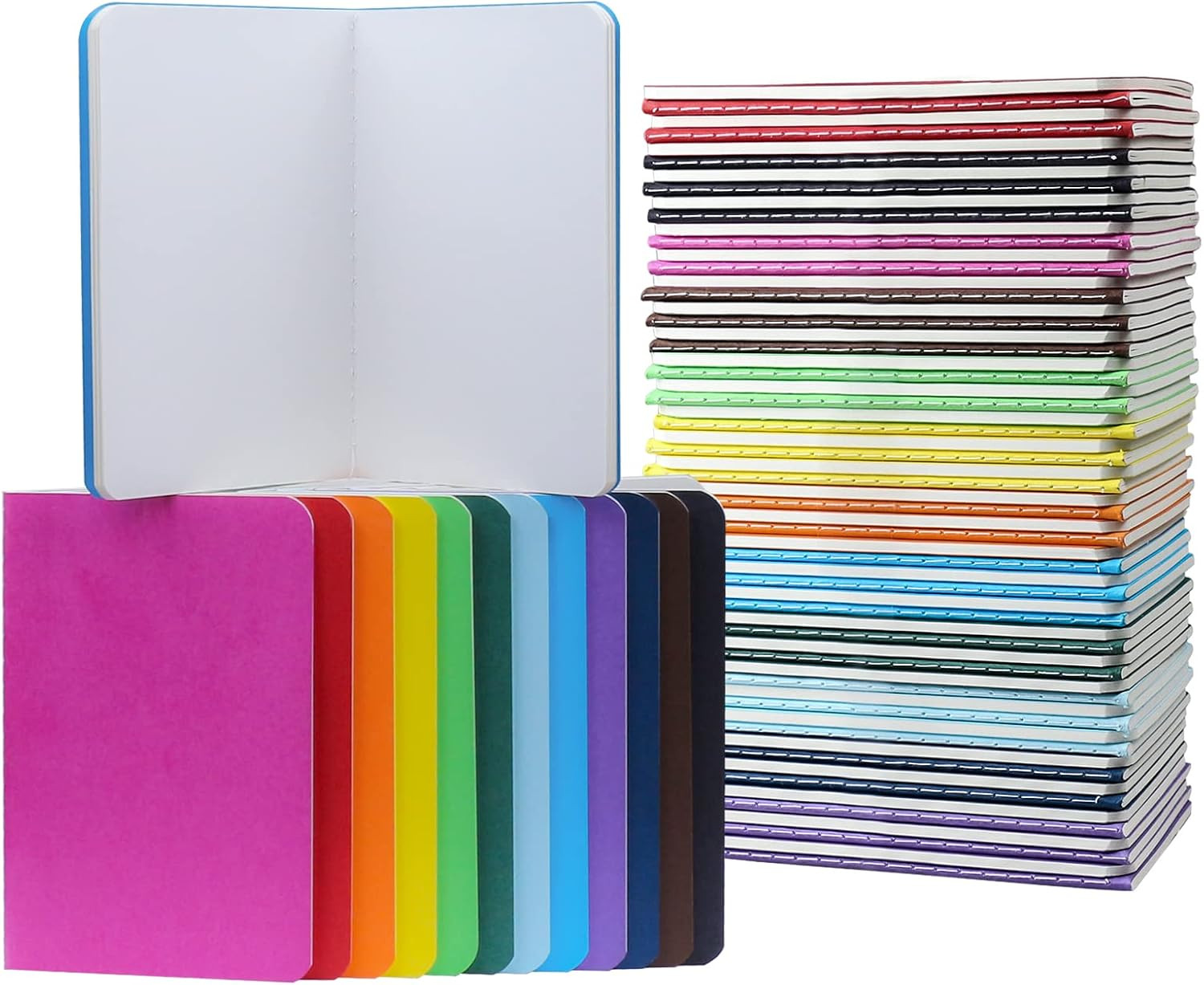 60 Pack Mini Notebooks 3.5x5.5'' | Mini Journals Memo Notepads for kids, Small P
