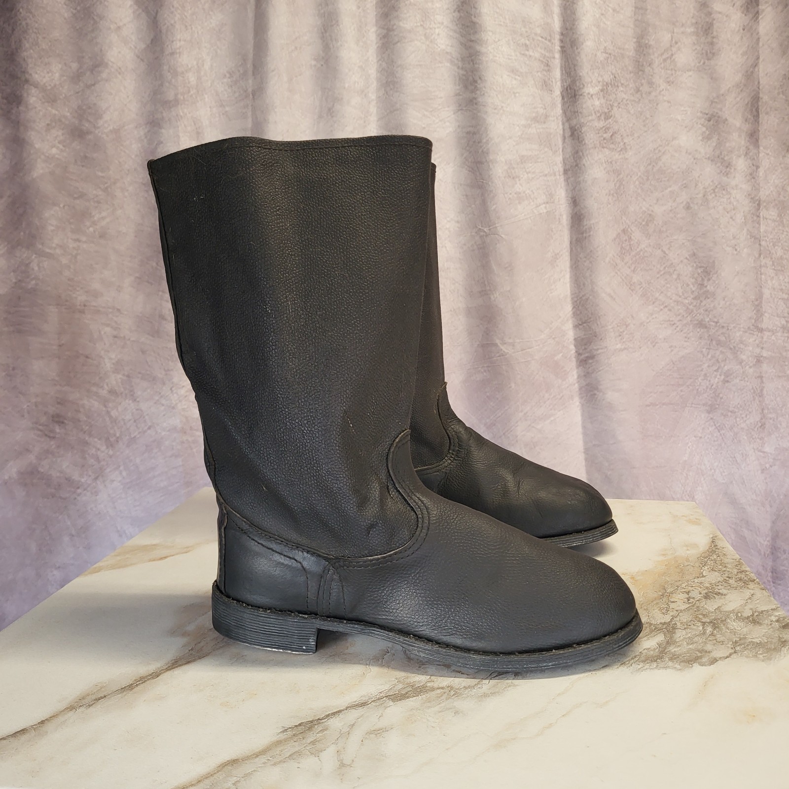 Vintage East German NVA Military Jack boots Marching Boots Metal Heel Size 44