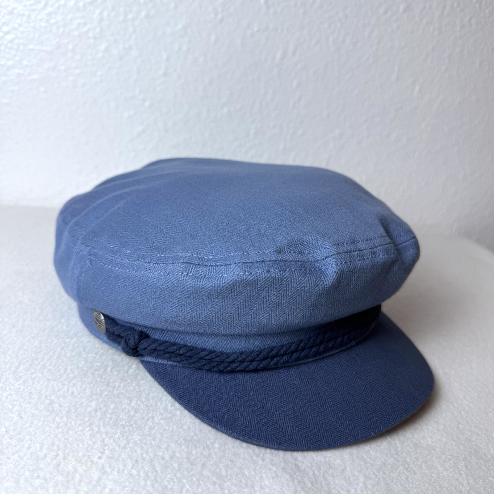 Brixton Fiddler Cap Fisherman Hat Two Tone Blue Rope Size Large Mariners Cotton Brixton Fiddler Cap Fisherman Hat Two Tone Blue Rope Size Large Mariners Cotton