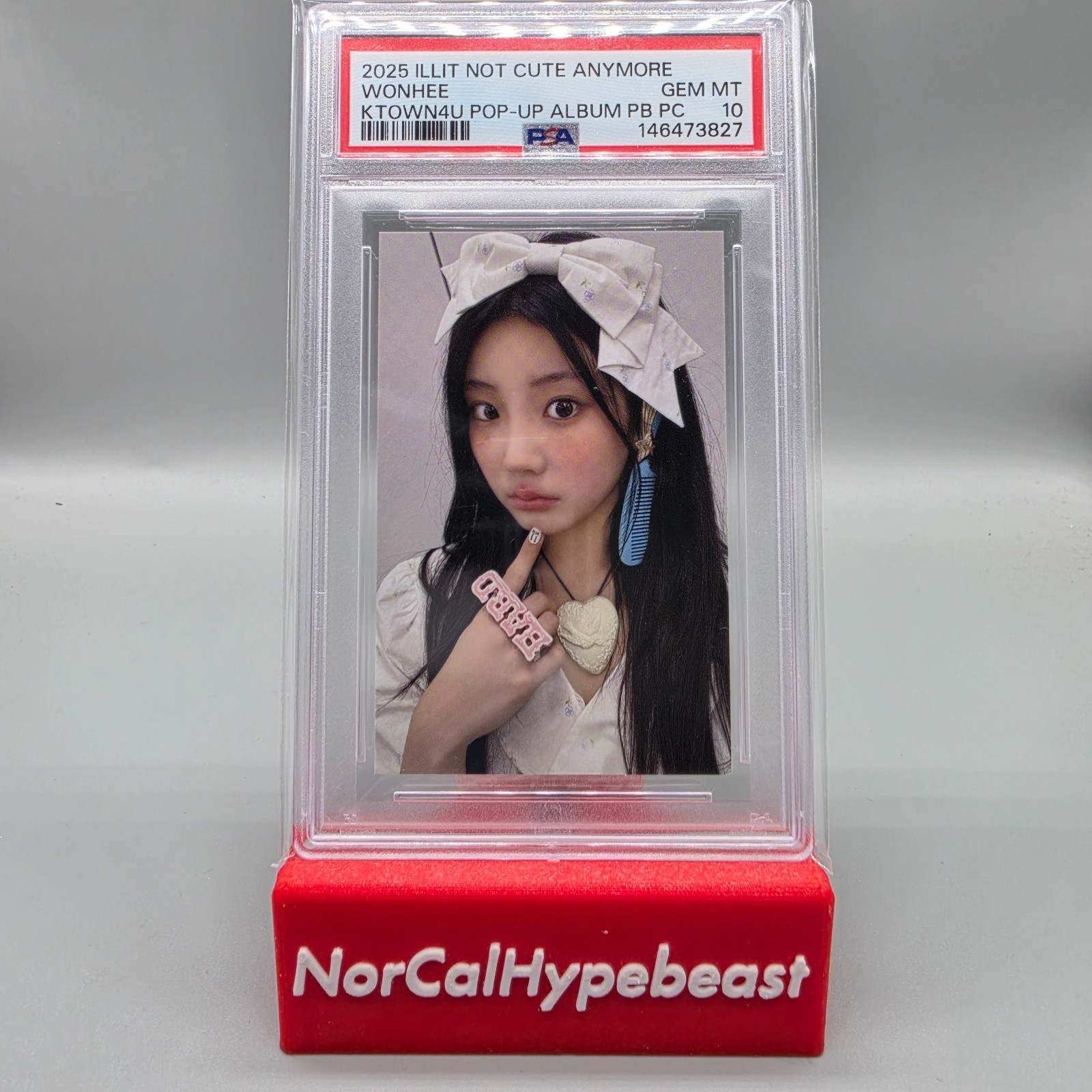 2025 ILLIT Not Cute Anymore WONHEE KTOWN4u Pop-Up Photocard PSA 10 GEM MINT