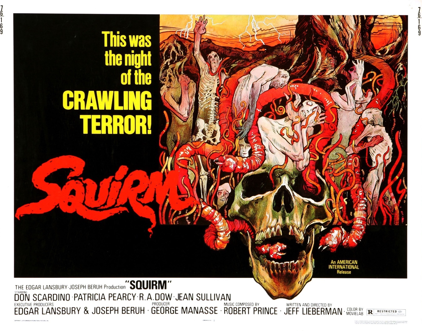 Squirm Movie POSTER (1976) Horror