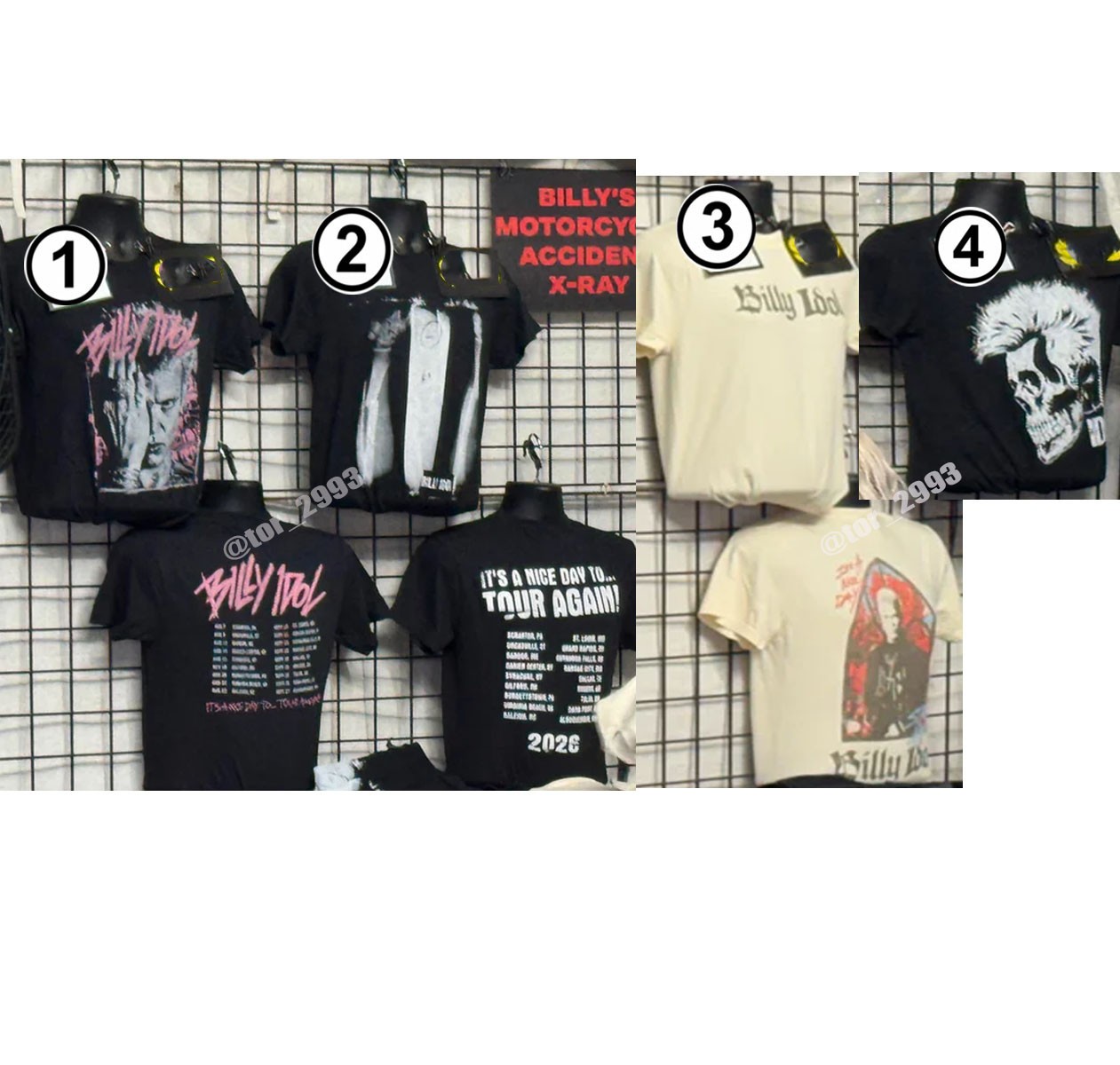 Billy Idol 2026 Tour T-Shirt Reprint Rock Music Concert Graphic Tee