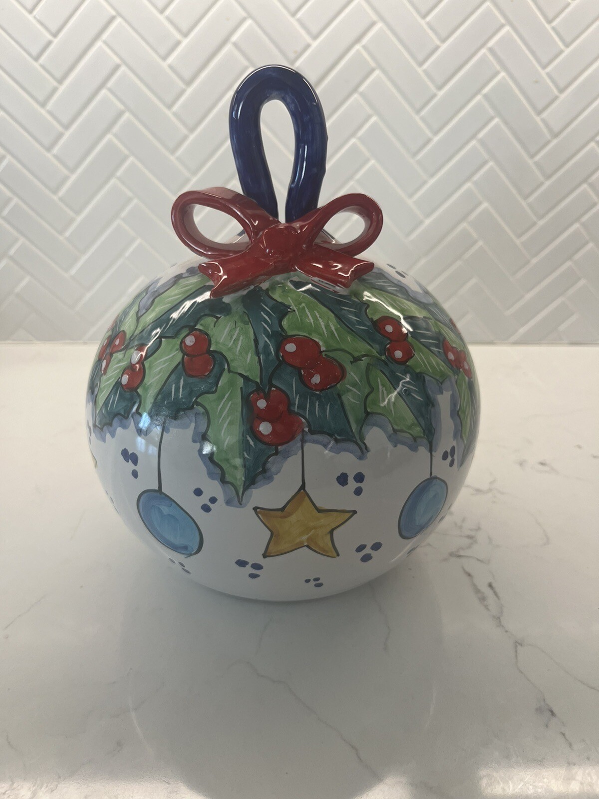 Hand Made/Imported - Solimene Vietri Italy - Ceramic holiday decorative heirloom