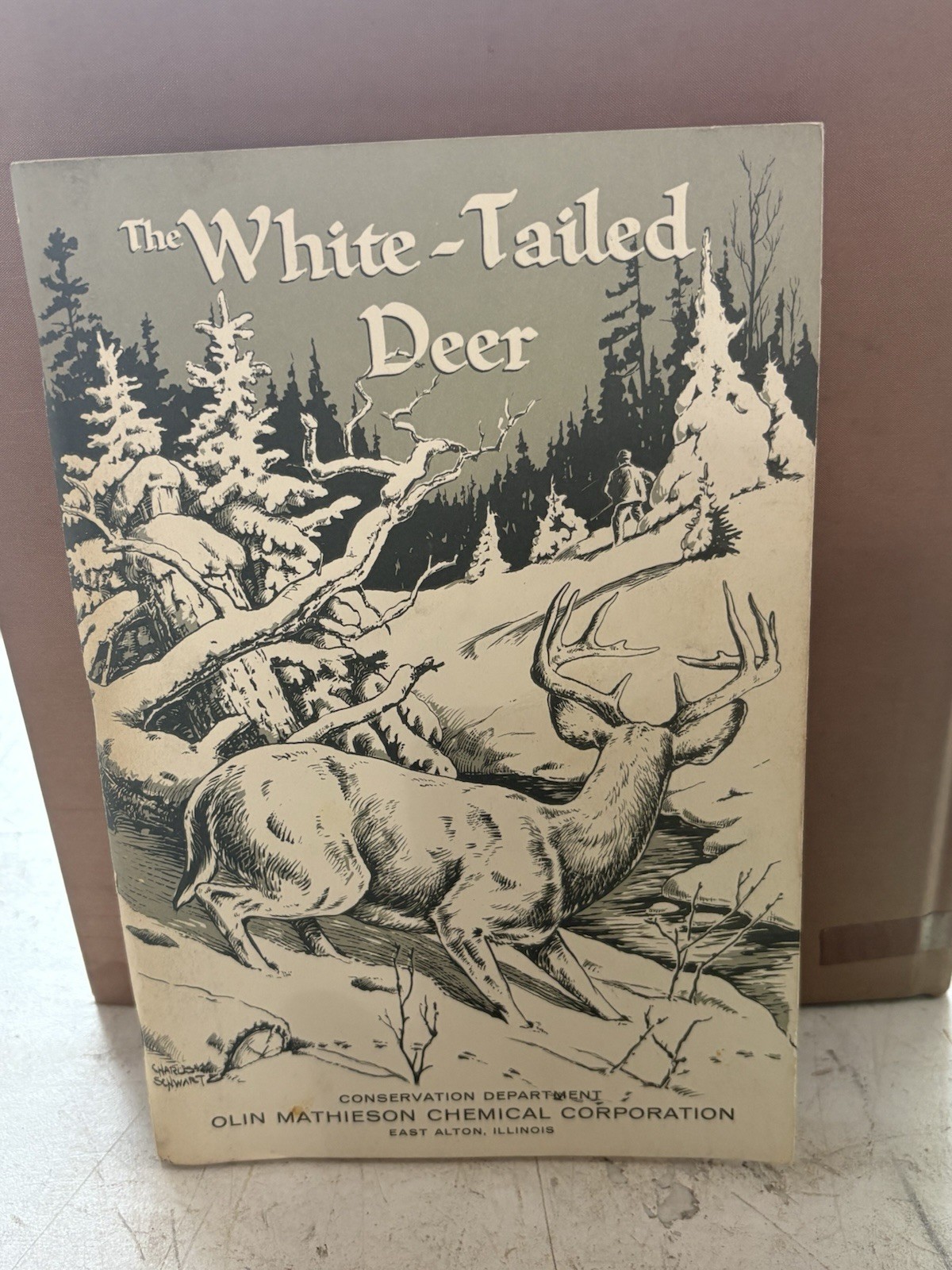 The White Tailed Deer  1974 Conservation Hunting Tracking  Olin CHEMICAL CO. VTG