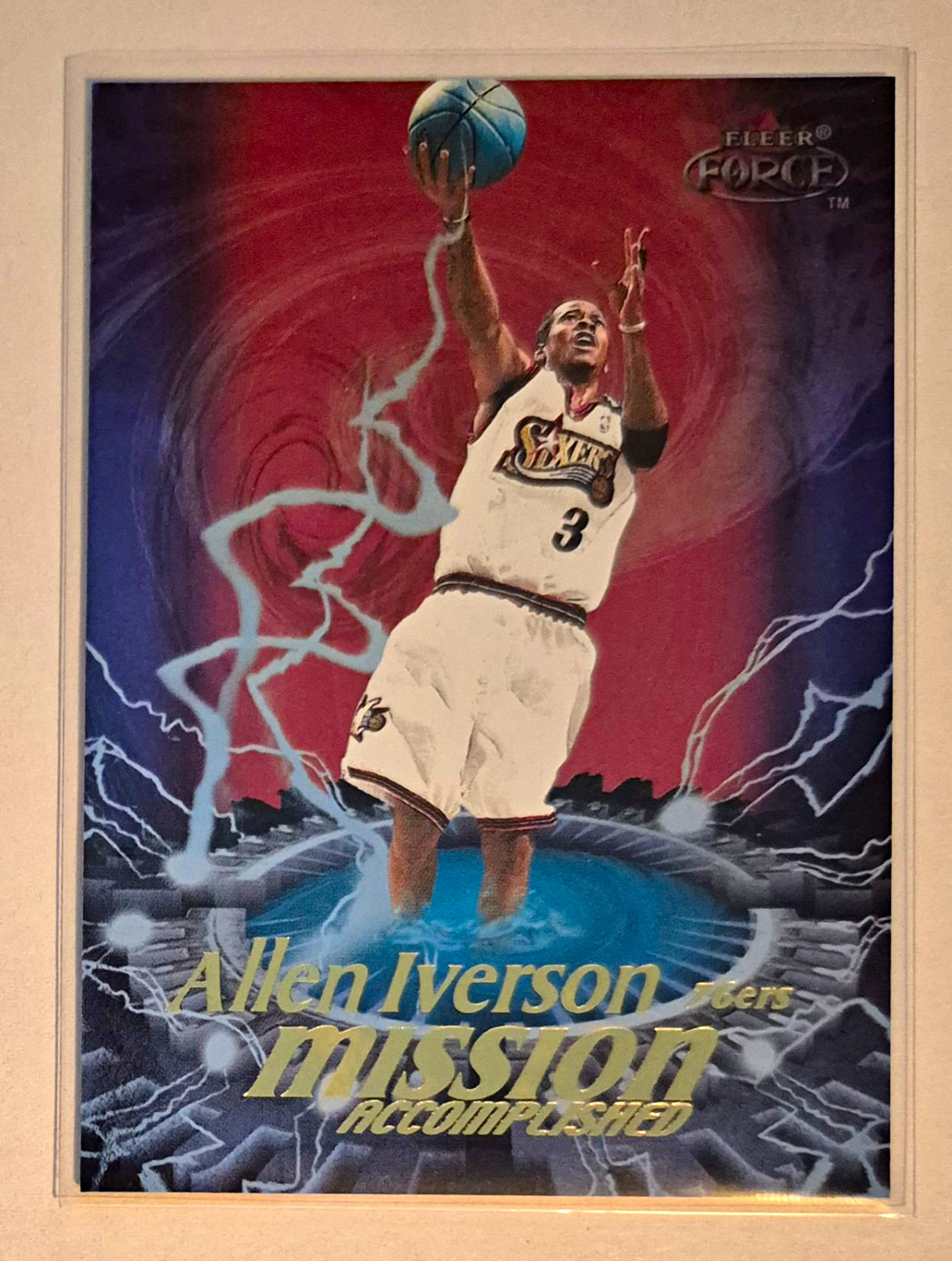 Fleer 1999-00 Fleer Force Allen Iverson Mission Accomplished #3 MA 76ers Fleer 1999-00 Fleer Force Allen Iverson Mission Accomplished #3 MA 76ers