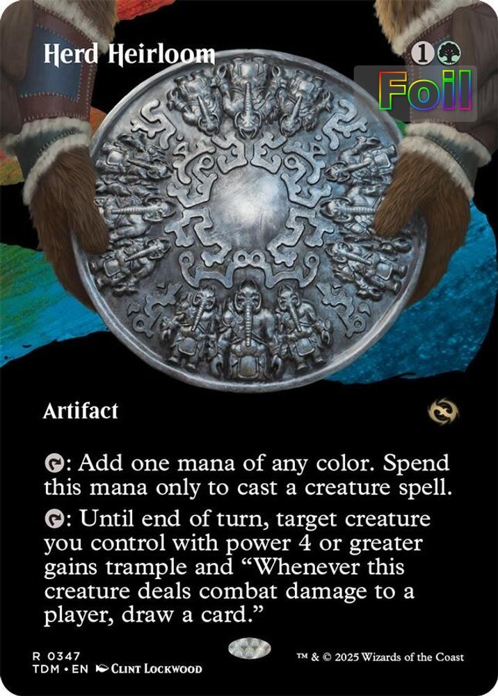 MTG TDM *FOIL* R Herd Heirloom (Borderless) #347 NM