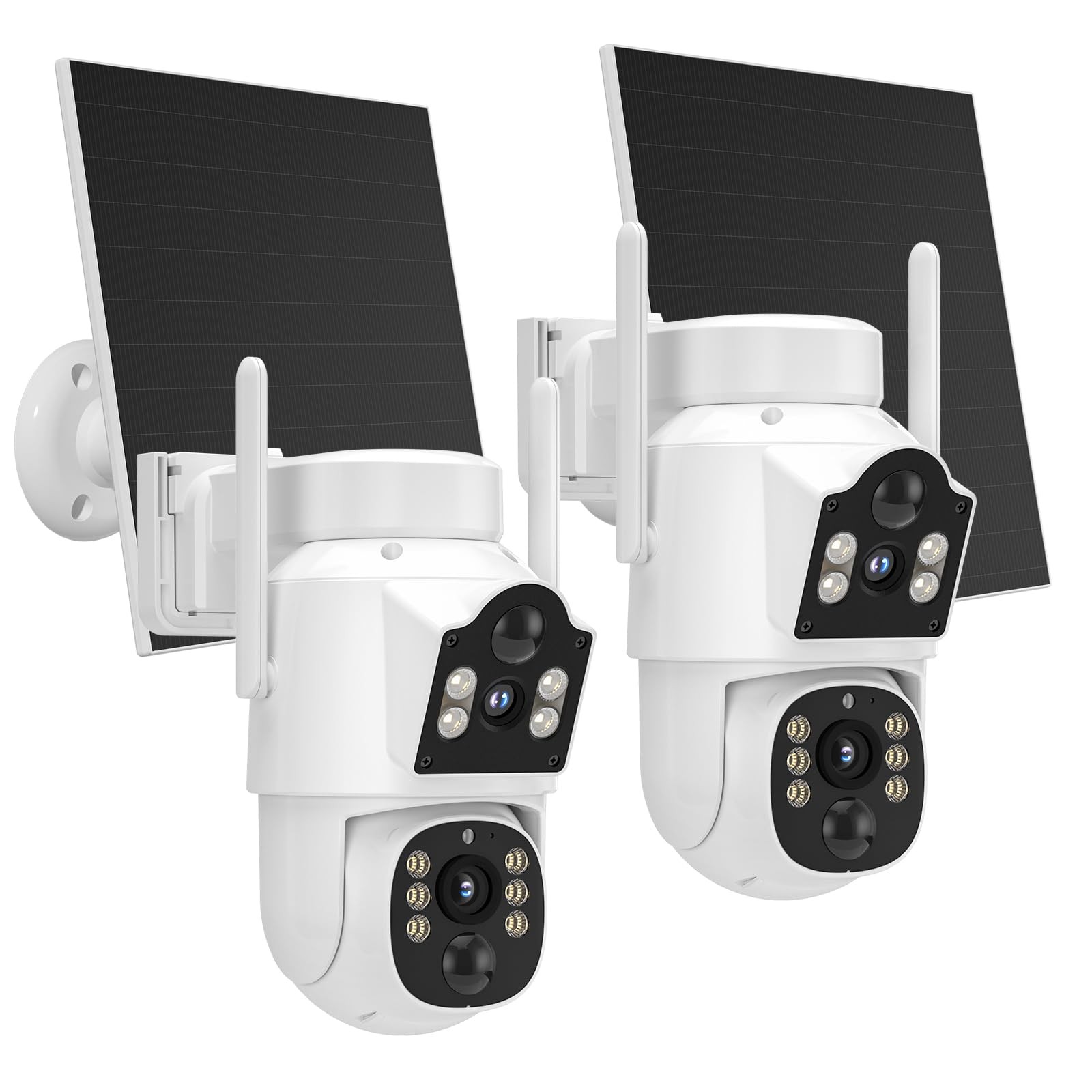 Hiseeu Solar Camera Outdoor 4MP Dual Lens Wireless Home Security Camera