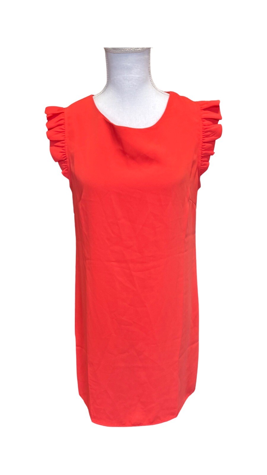 NWT Cynthia Rowley Cap Sleeve Shift Dress Size 6. New With Tags. Orange-red