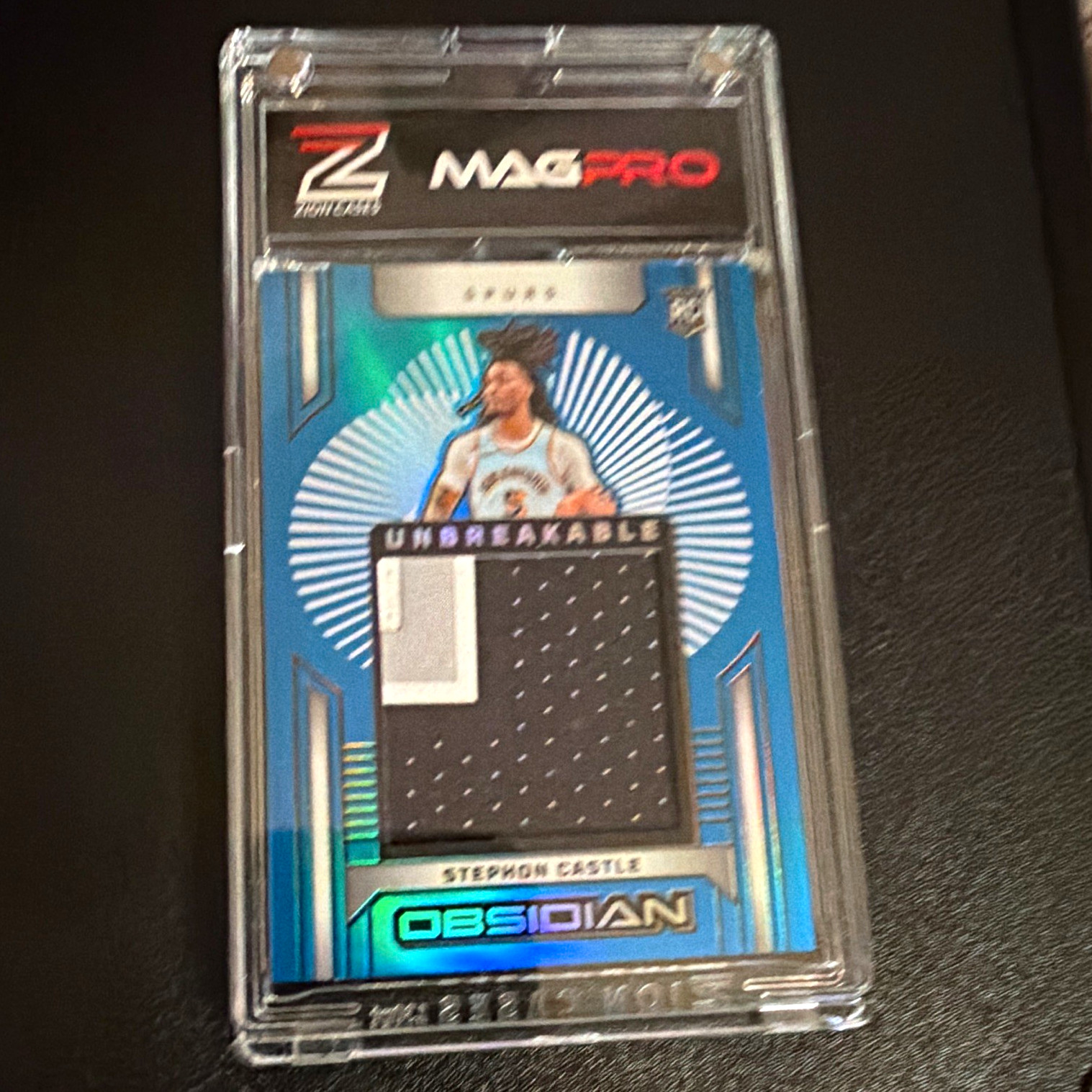 Panini 2024-25 Obsidian Stephon Castle Unbreakable blue RC  5/30 Jersey match