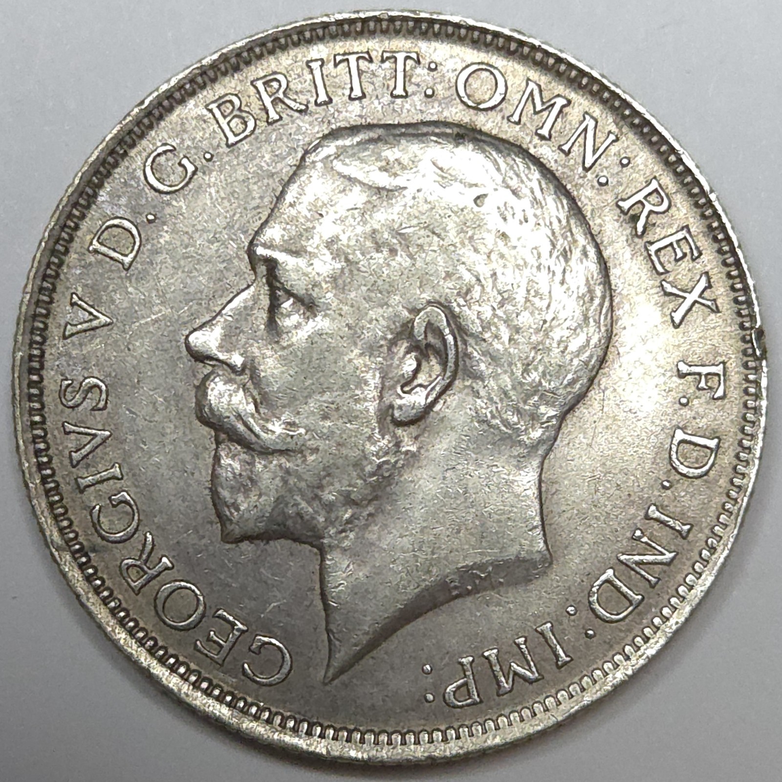 1919 Great Britain Silver Florin - VF+ Rim Ding (Lot#1) 1919 Great Britain Silver Florin - VF+ Rim Ding (Lot#1)