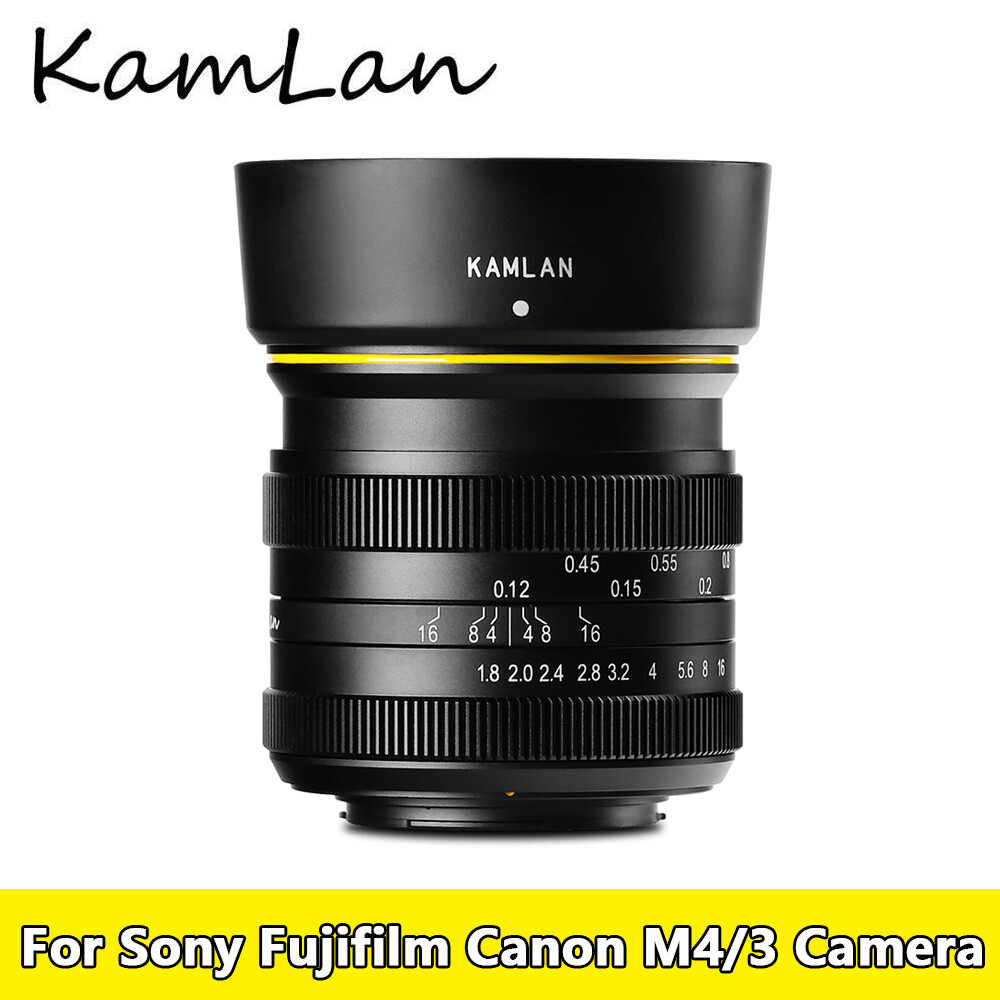 Kamlan 21mm F1.8 APS-C MF Manual Focus Lens for Sony Fujifilm Canon M4/3 Cameras
