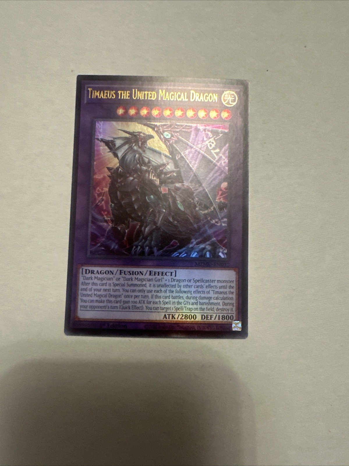 Timaeus the United Magical Dragon Ultra Rare MZMU-EN012 NM Maze of Muertos Timaeus the United Magical Dragon Ultra Rare MZMU-EN012 NM Maze of Muertos