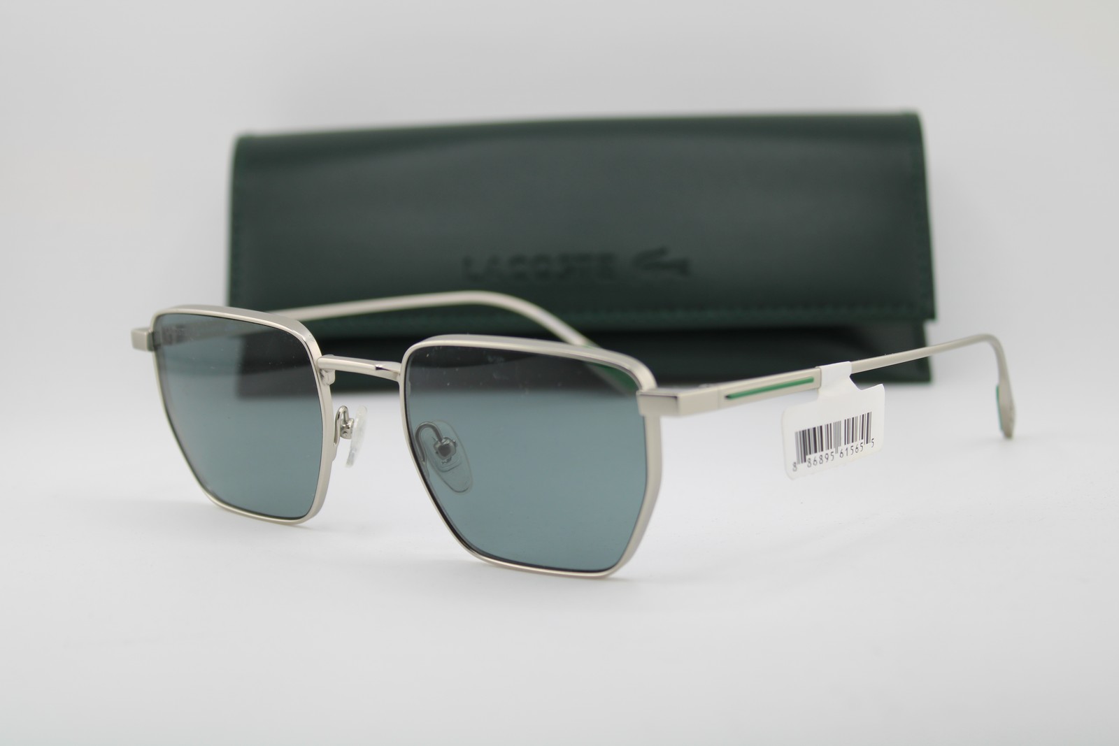 NEW LACOSTE L260S 038 GUNMETAL GREEN AUTHENTIC SUNGLASSES 52-21