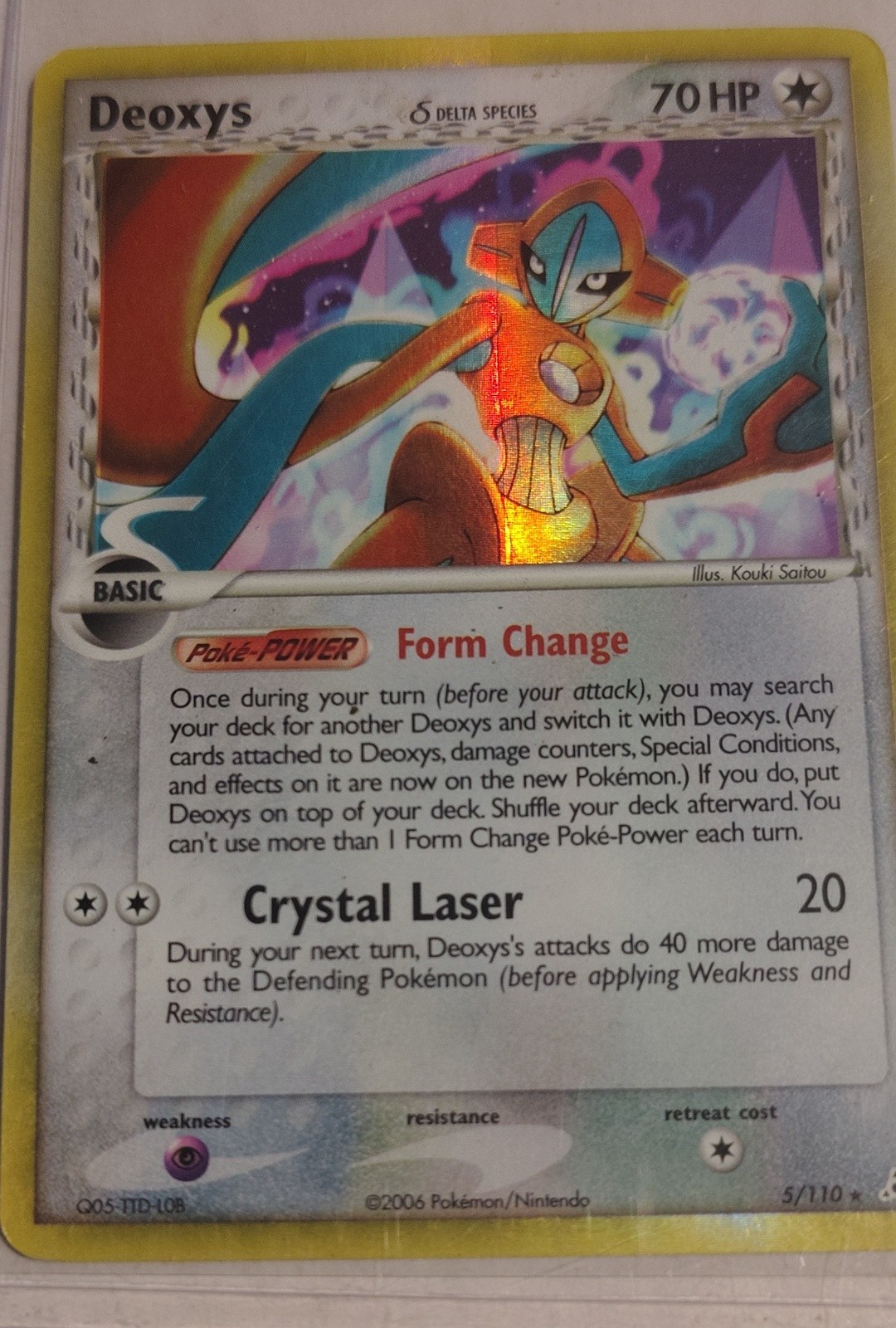 Deoxys (Delta Species - Normal Forme) 5/110 EX Holon Phantoms Holo Deoxys (Delta Species - Normal Forme) 5/110 EX Holon Phantoms Holo