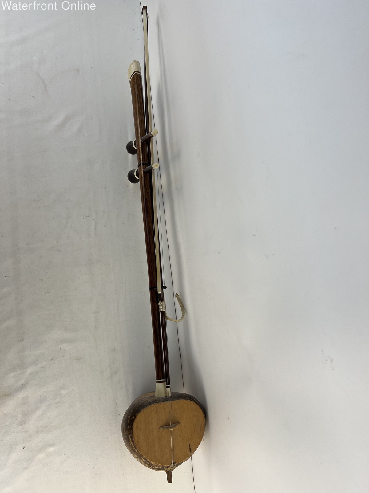Vintage Coconut Saw U Two-Stringed Bowed Fiddle Traditional Thai Folk Erhu Style
