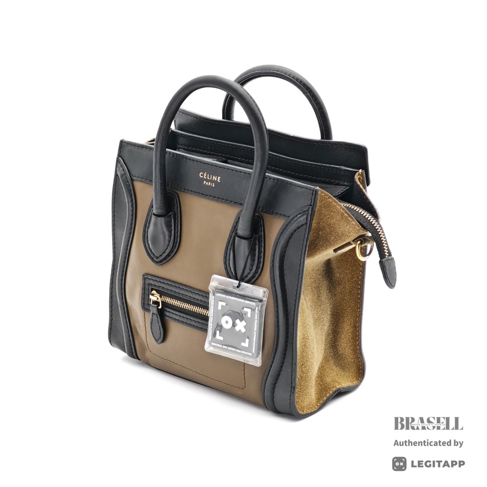 CELINE Luggage Nano Shopper Leather Handbag Shoulder Bag【ImportFeeFREE】