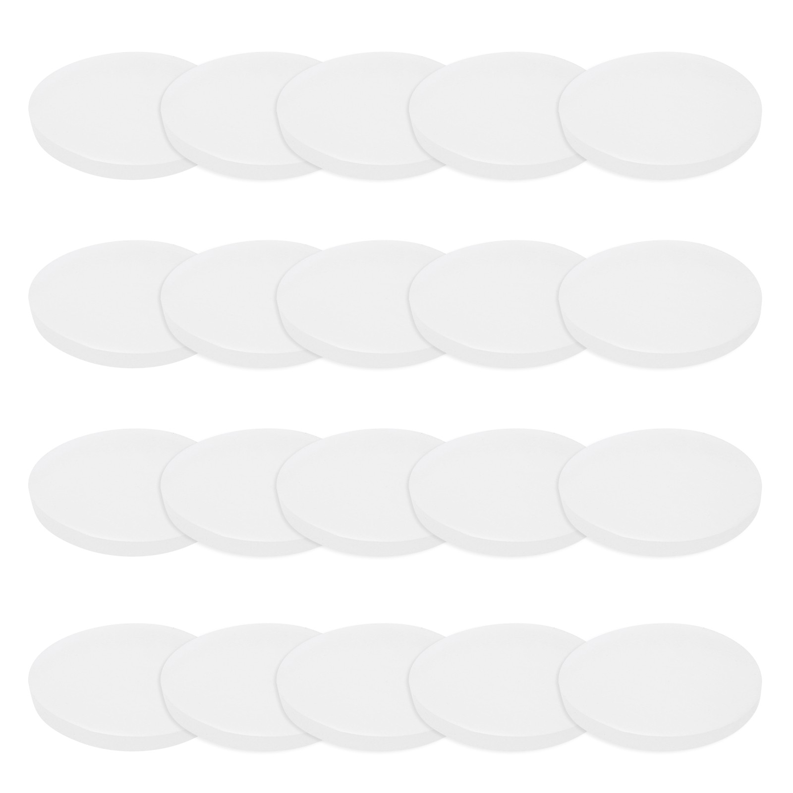 20Pcs 20mm OD x 1.5mm Thick Solid Round Silicone Rubber Sheet Translucent