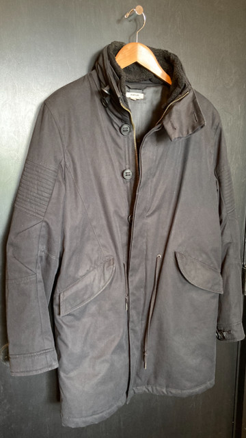 HELMUT LANG ASTRO MID-LENGTH BLACK COAT/PARKA - SIZE S BARELY WORN HELMUT LANG ASTRO MID-LENGTH BLACK COAT/PARKA - SIZE S BARELY WORN