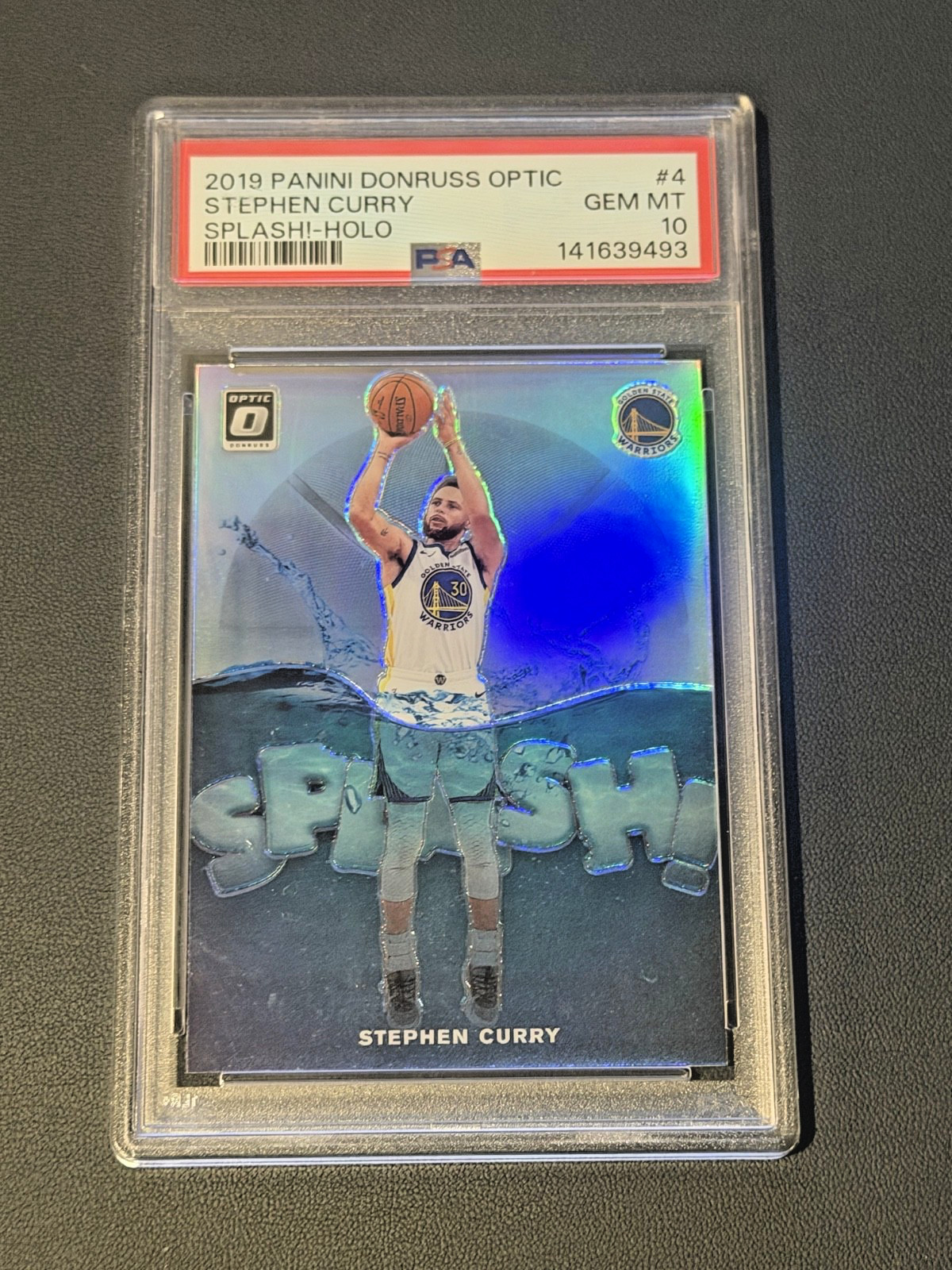 2019 PANINI DONRUSS OPTIC SPLASH HOLO #4 STEPHEN CURRY WARRIORS PSA 10 RARE