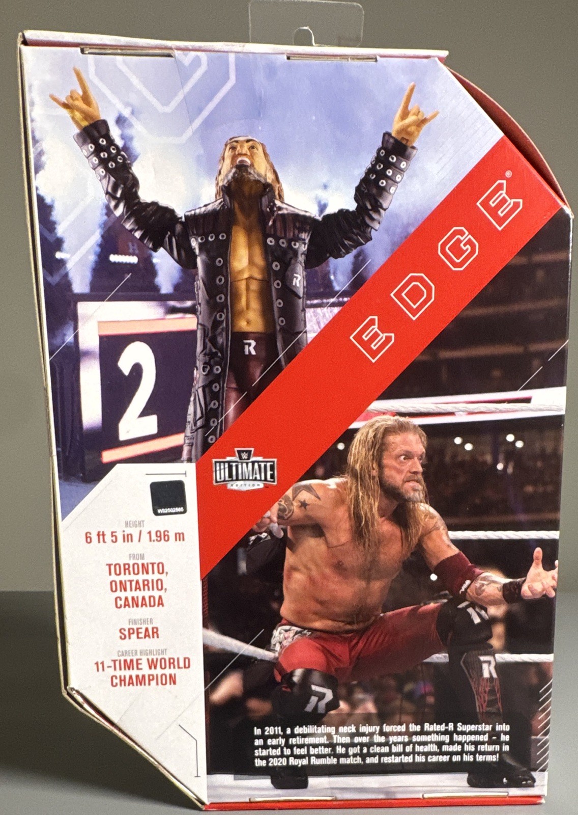 Mattel WWE Ultimate Edition Edge Action Figure 8+ Boxed w/ Jacket, Alt Head Mattel WWE Ultimate Edition Edge Action Figure 8+ Boxed w/ Jacket, Alt Head