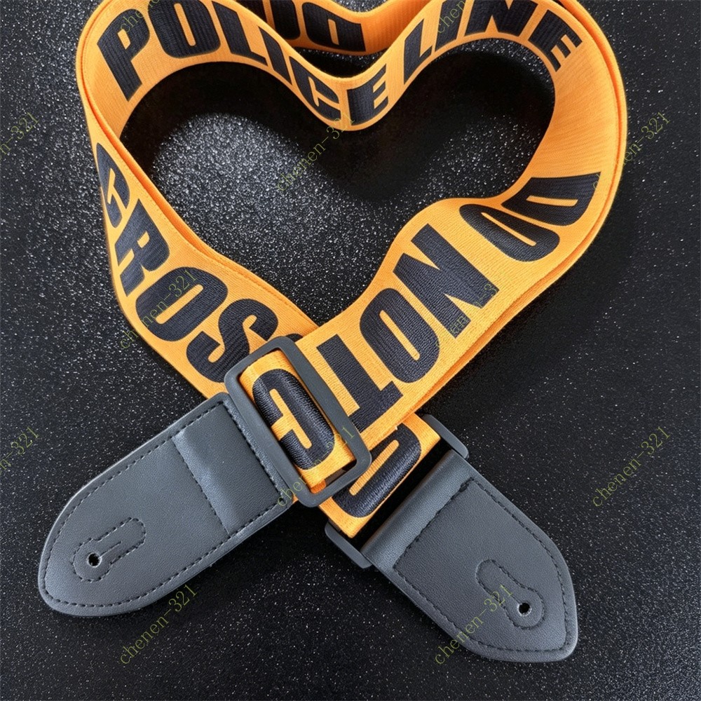 Adjustable Electric Guitar Strap Yellow \