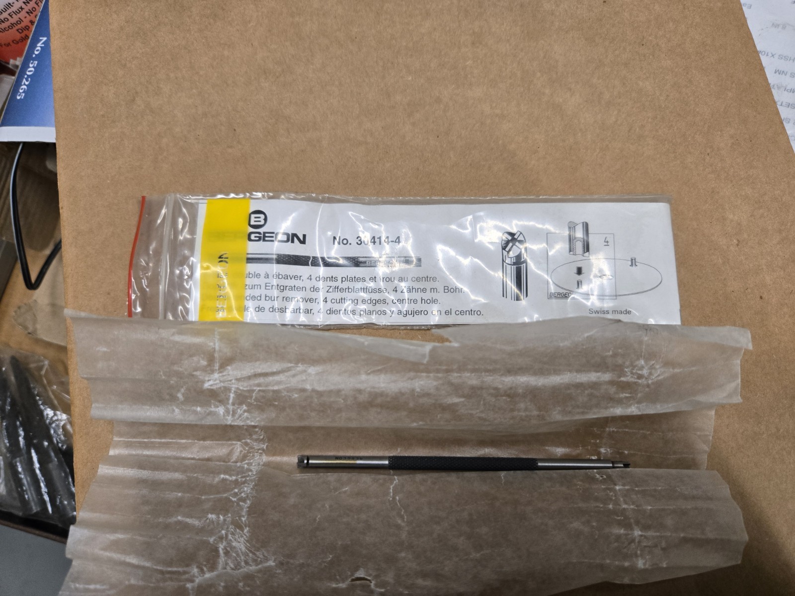 Bergeon 30414-4 Double Ended Burr Remover Brand New VINTAGE