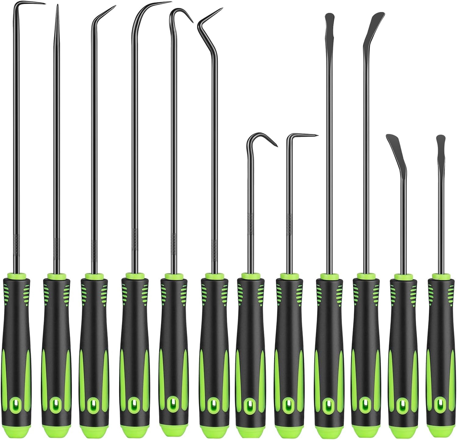 12 PCS Pick Set Mechanic, Hook and Pick Tool Set with Non-Slip Grip, Long & Mini 12 PCS Pick Set Mechanic, Hook and Pick Tool Set with Non-Slip Grip, Long & Mini