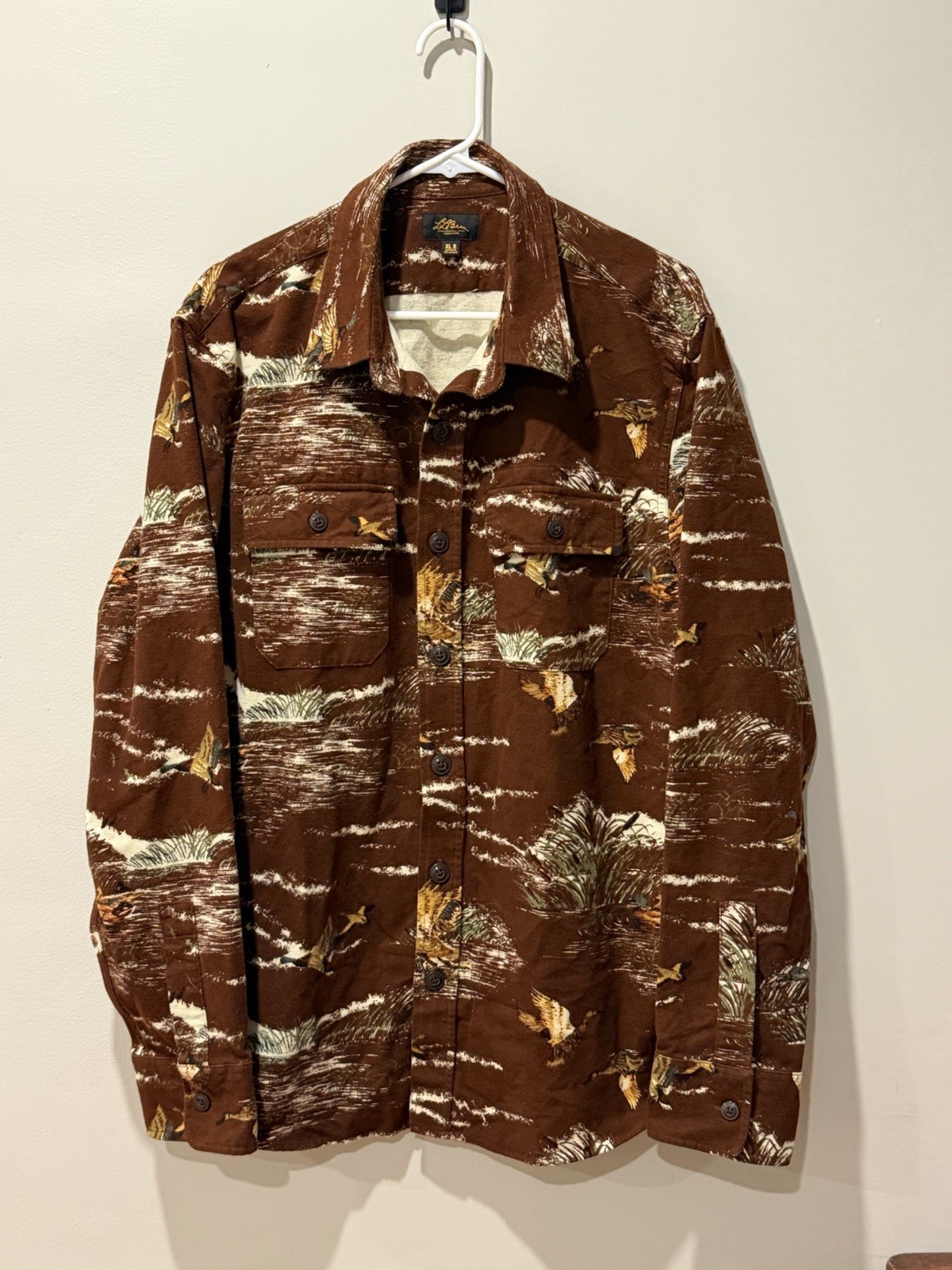 LL Bean Mens Signature 1933 Chamois Cloth Flannel Shirt  Regular XL ARCHIVE
