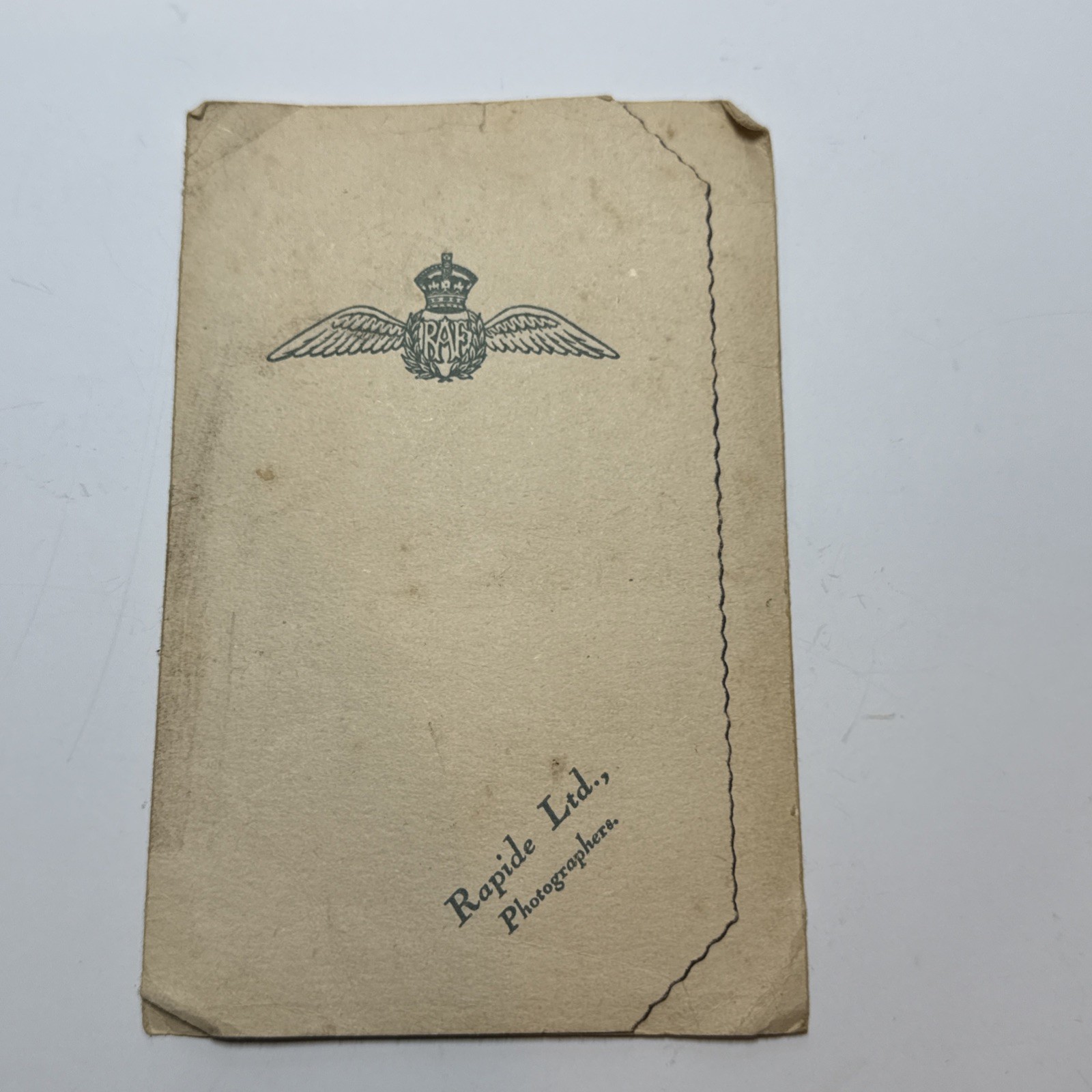WWII RAF Photograph In RAF Holder- Young Pilot WWII RAF Photograph In RAF Holder- Young Pilot