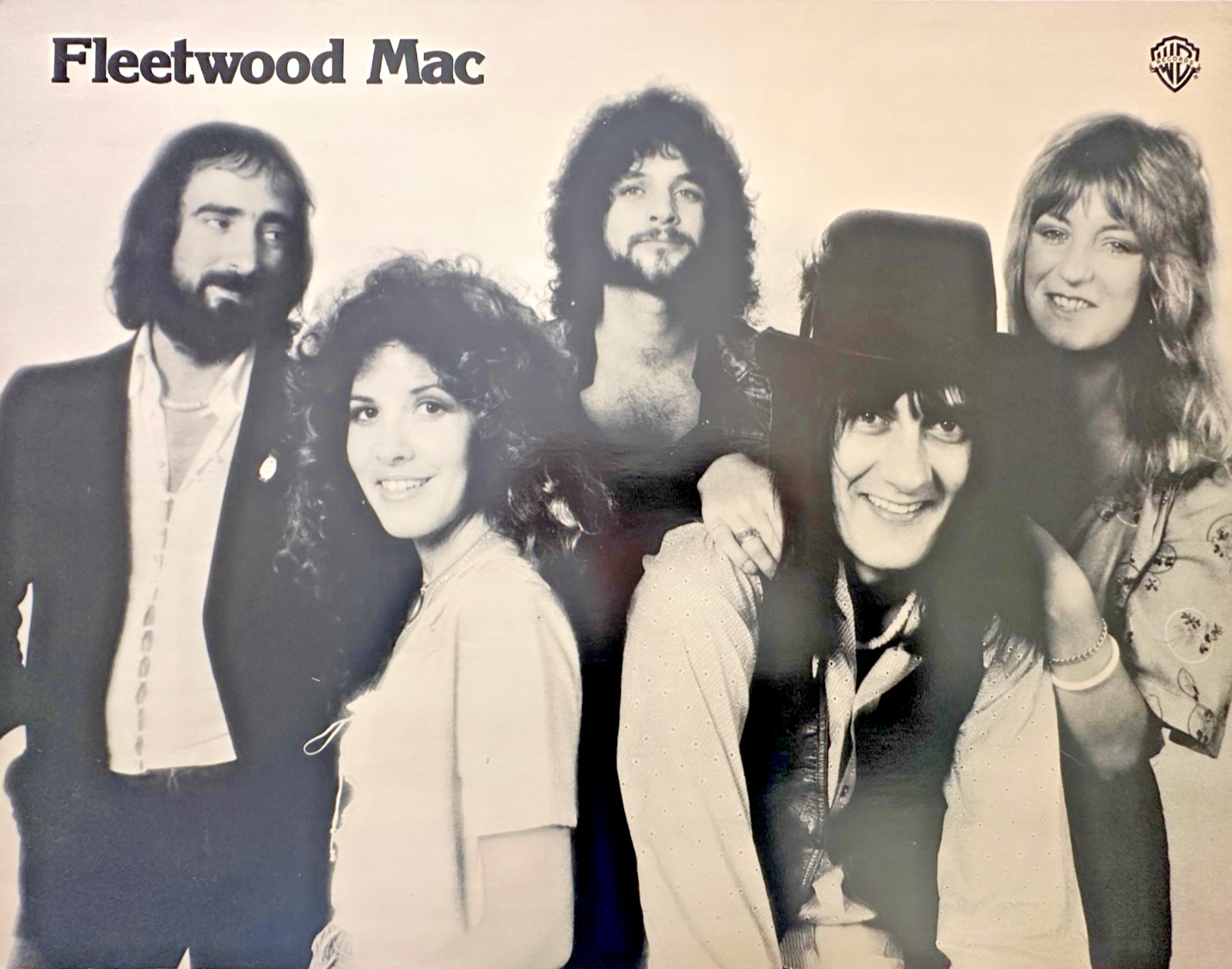 FLEETWOOD MAC ~ EXTREMELY RARE Warner Bros. Promo Poster - 1975 Photo Shoot