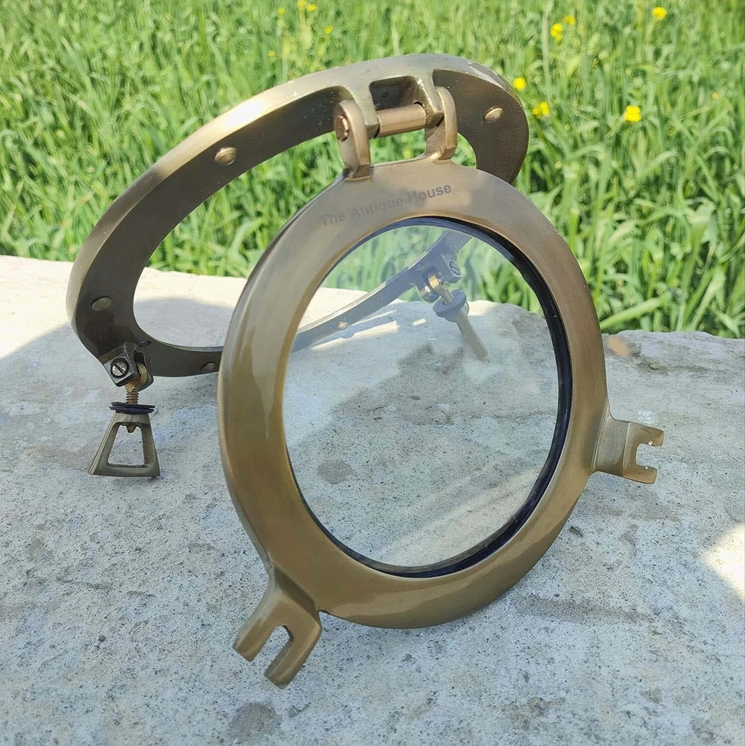 17 Inches Antique Transparent Porthole Round Clear Glass Nautical Window Gift