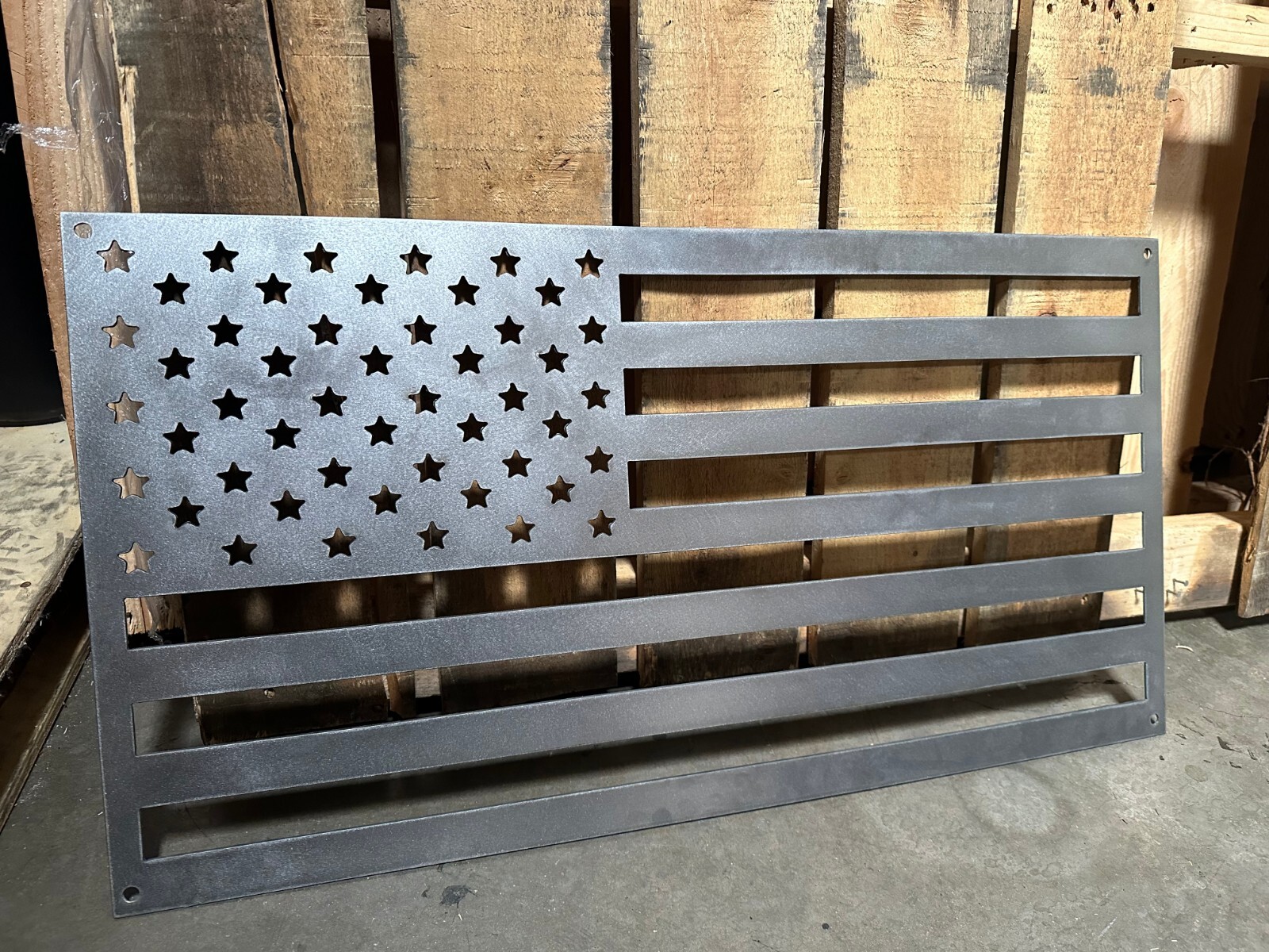 Metal American Flag Wall Art,  Patriotic decor, CNC steel 30.5\