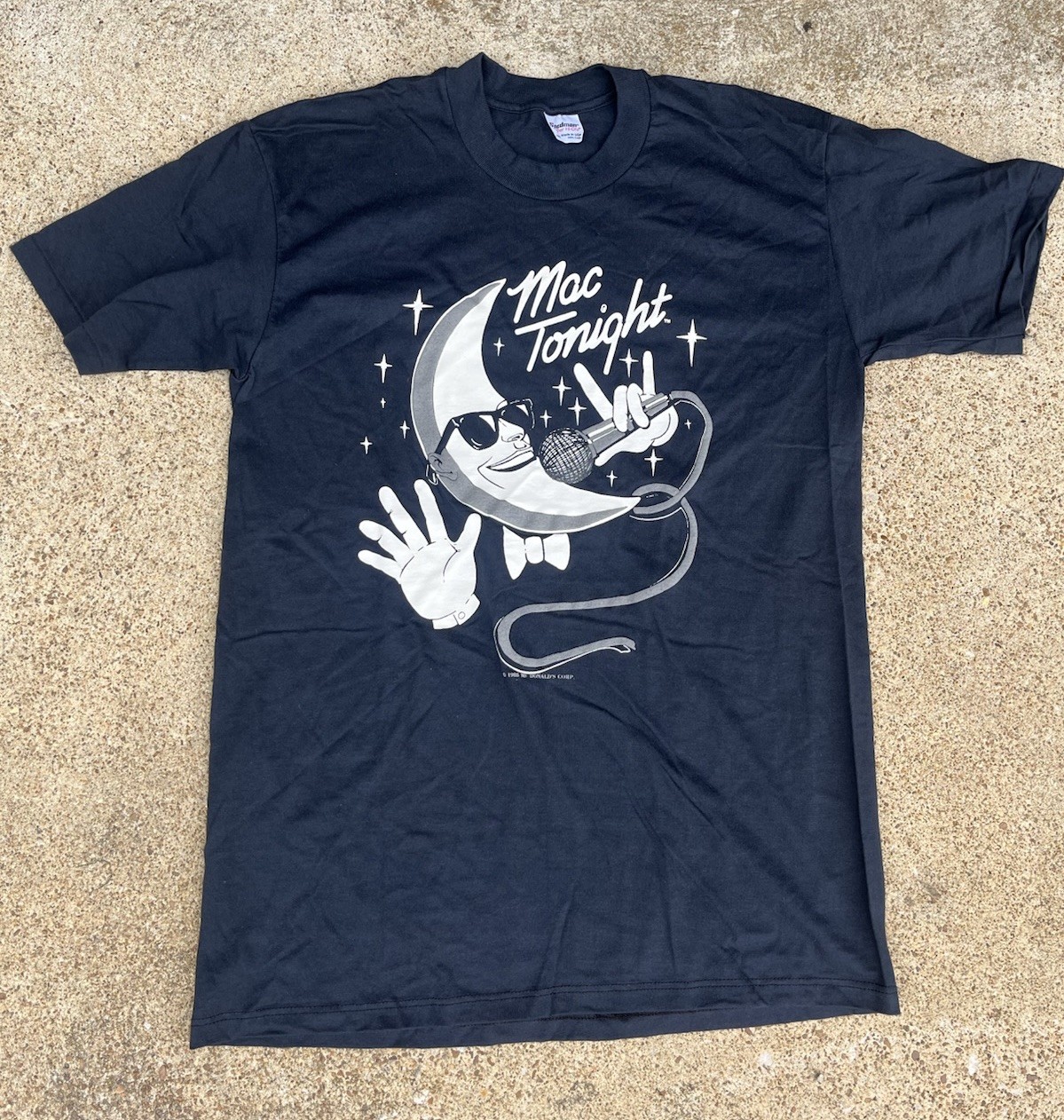 VTG 1988 McDonald’s Mac Tonight promo T Shirt SZ L Stedman Hi Crew rare VTG 1988 McDonald’s Mac Tonight promo T Shirt SZ L Stedman Hi Crew rare